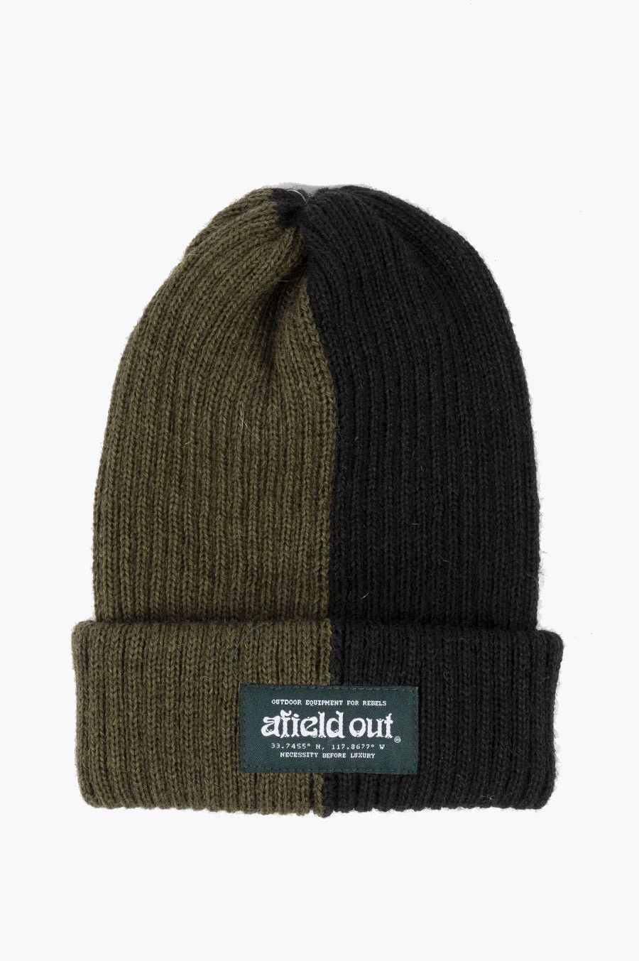 Afield Out Afield Out Khaki & Black Two-Tone Beanie Size ONE SIZE - 1 Preview