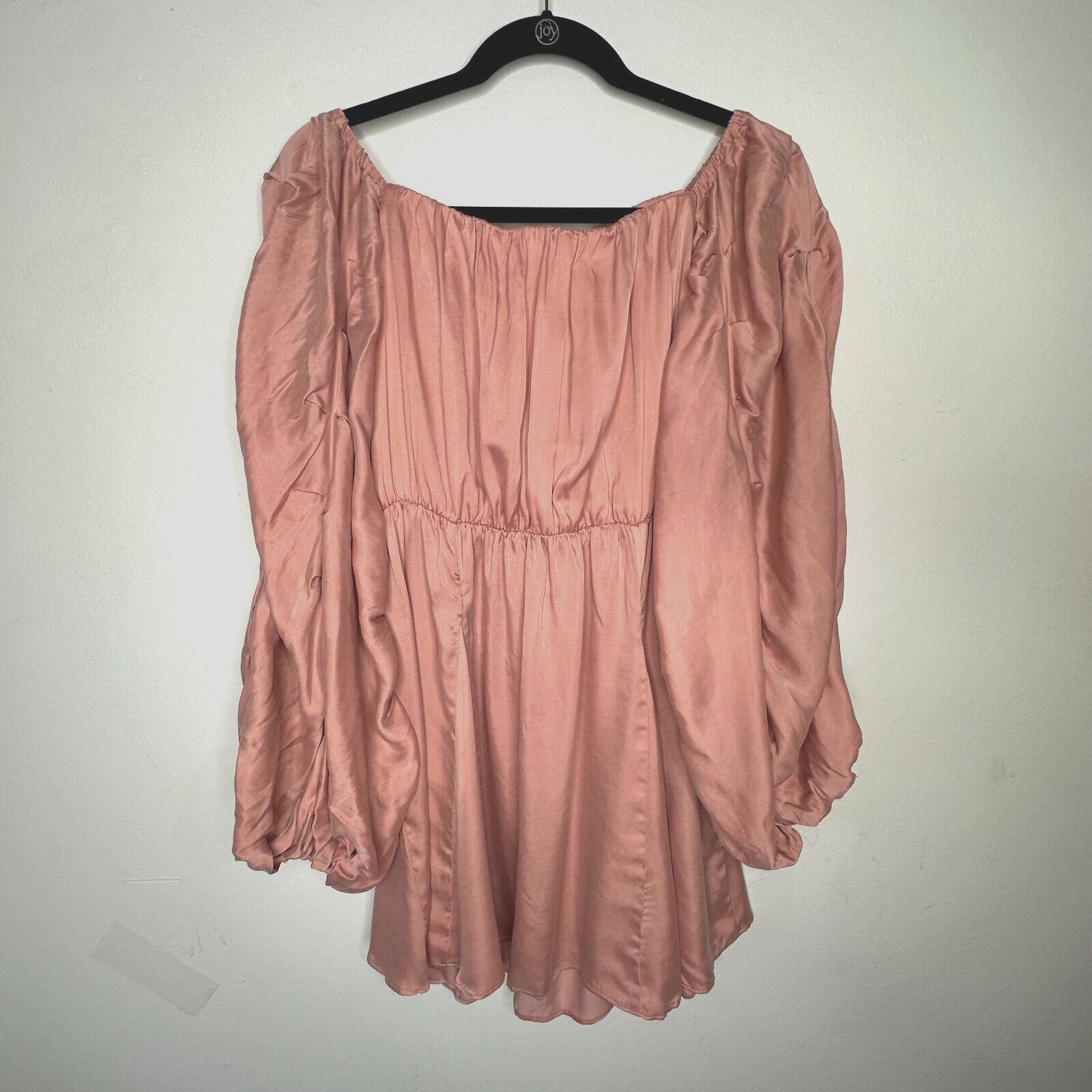 REVOLVE Lovers + Friends Pink Off Shoulder Balloon Sleeve Mini Dress Size M / US 6-8 / IT 42-44 - 2 Thumbnail