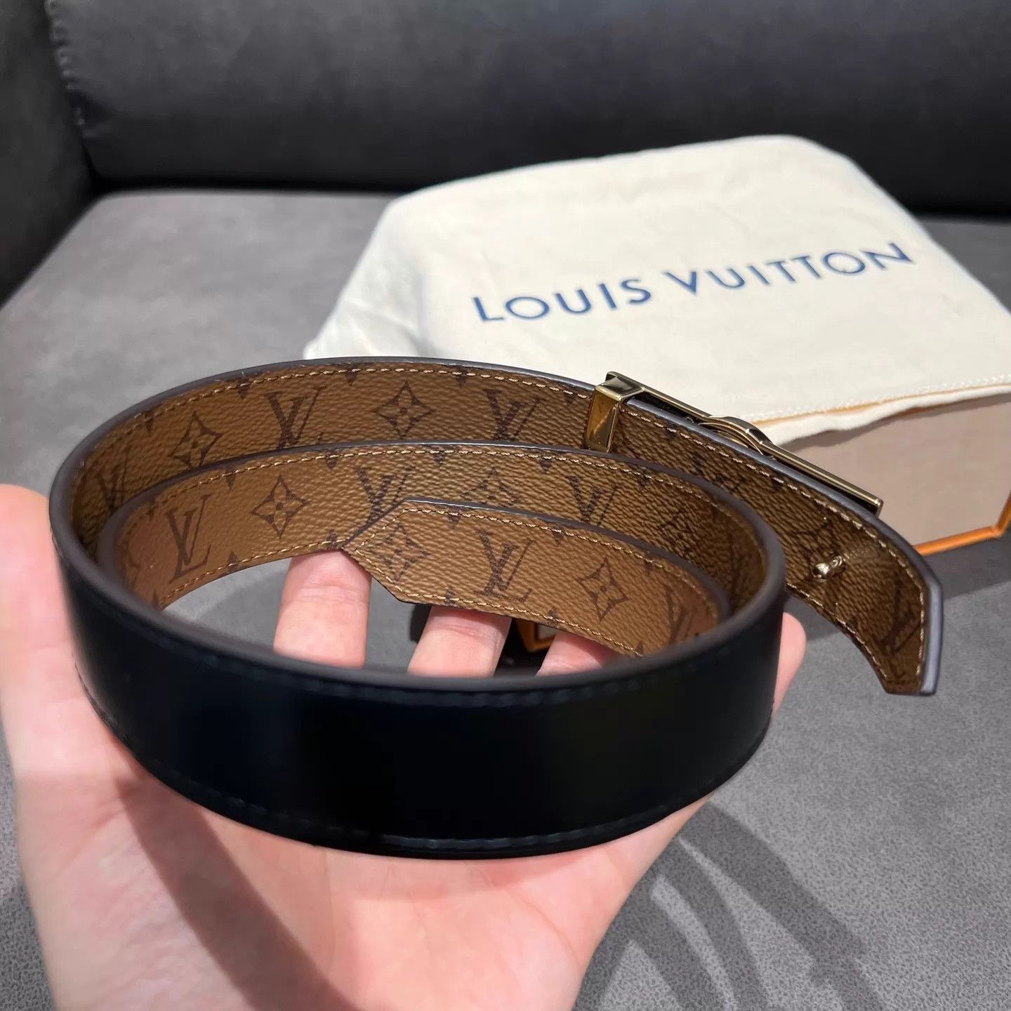 Louis Vuitton LOUIS VUITTON Daphne Double-Sided Belt 70CM New Size ONE SIZE - 2 Thumbnail