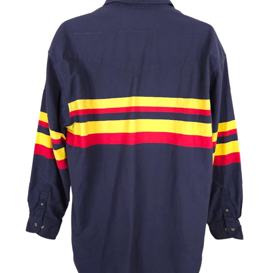 Wrangler VINTAGE Wrangler Western Shirt Mens Size XL Blue 90s Y2K Striped Size US XL / EU 56 / 4 - 3 Thumbnail