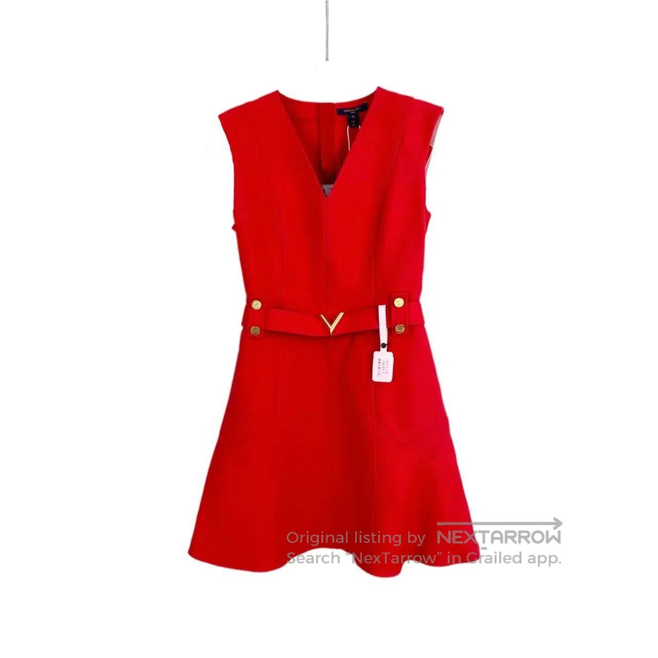 Louis Vuitton Louis Vuitton Gold-buckled belt dress| Size XS / US 0-2 / IT 36-38 - 1 Thumbnail