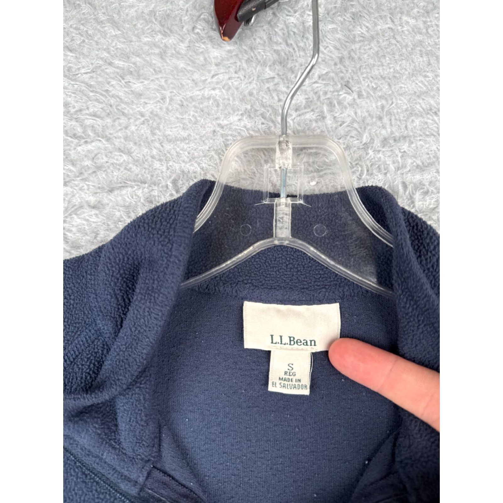 Vintage L.L. Bean Sweater Women Small Blue 1/4 Zip Pullover 100% Polyester Fleece Mock Neck Crew Neck Activewear Floral? Size S / US 4 / IT 40 - 6 Thumbnail