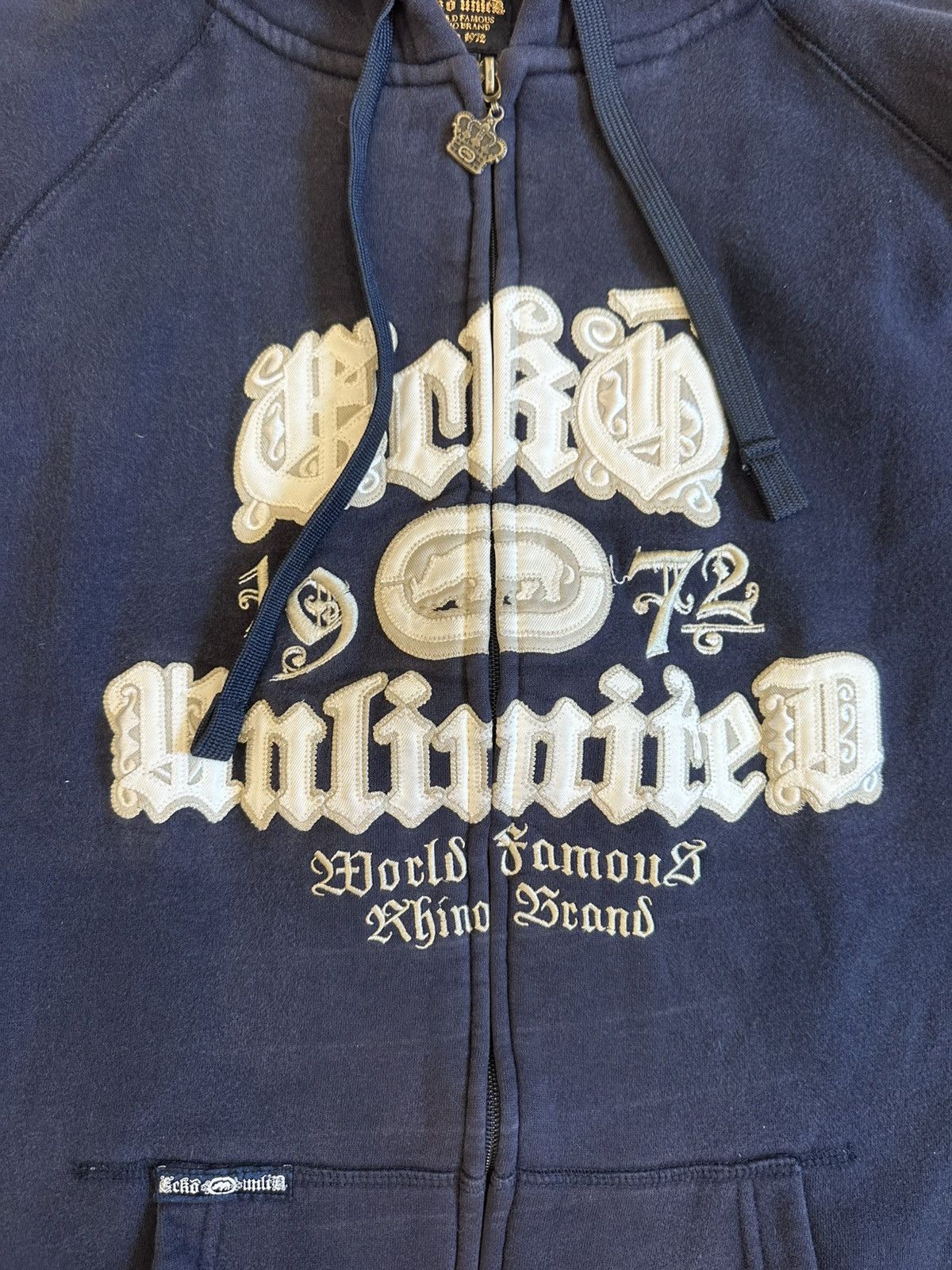 Ecko Unltd. Vintage Ecko Unltd. Zip Up Embroidered Hoodie Size US L / EU 52-54 / 3 - 2 Thumbnail