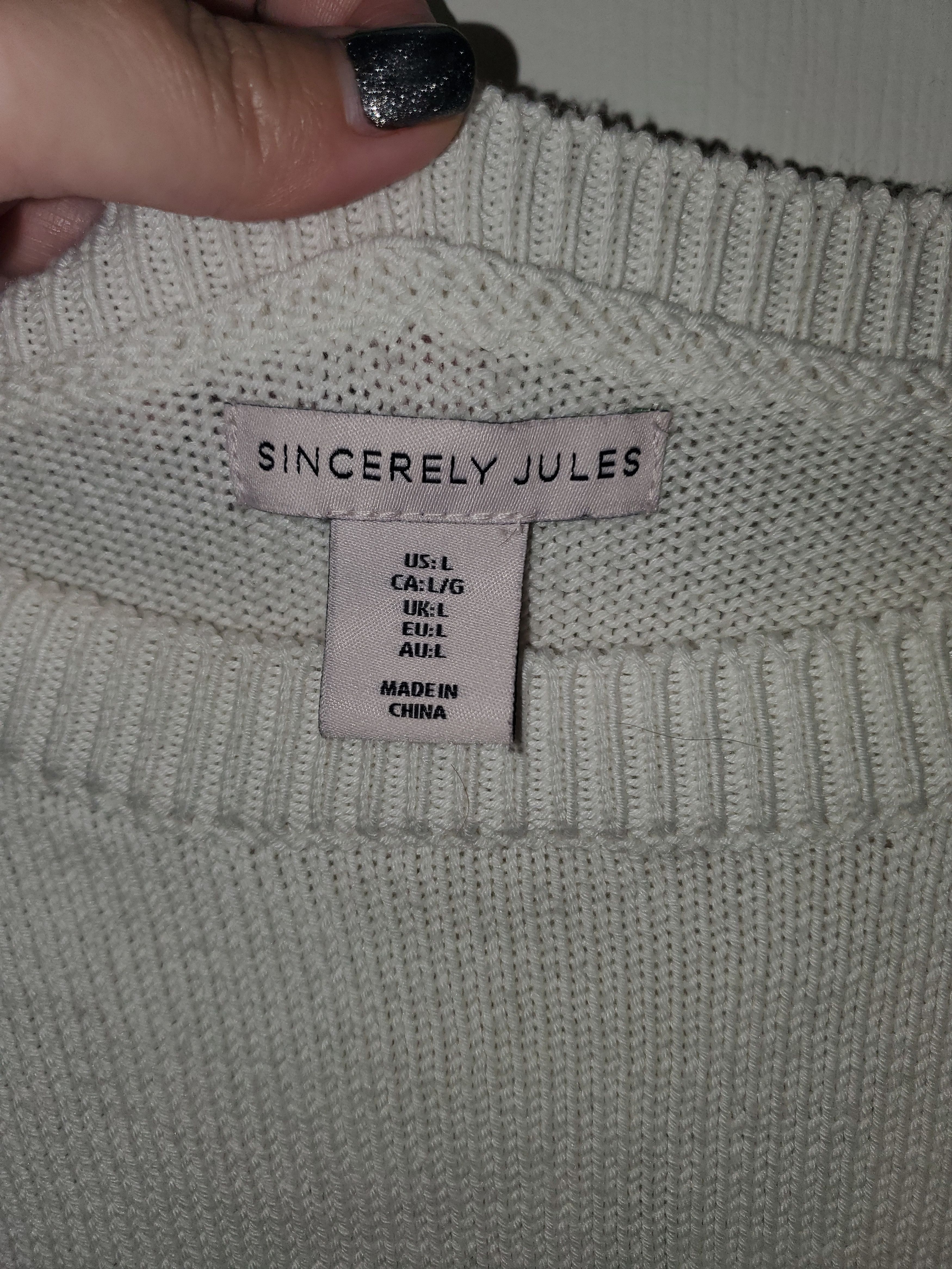 Other Sincerely Jules Black + White Striped Sweater (size L) Size L / US 10 / IT 46 - 3 Thumbnail