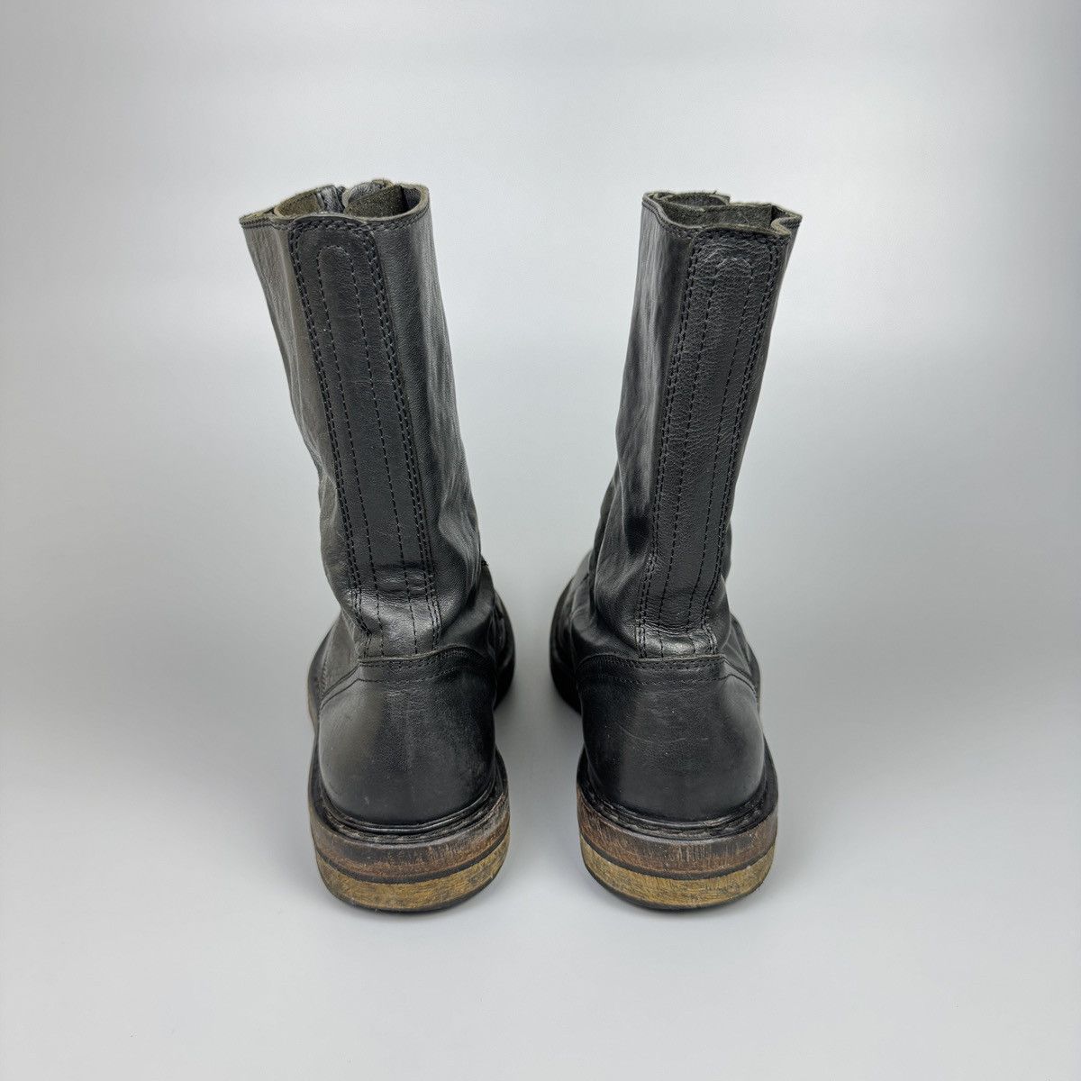 Ann Demeulemeester Ann Demeulemeester - FW/12 Double front zipper leather Boots Size US 9 / EU 42 - 10 Thumbnail