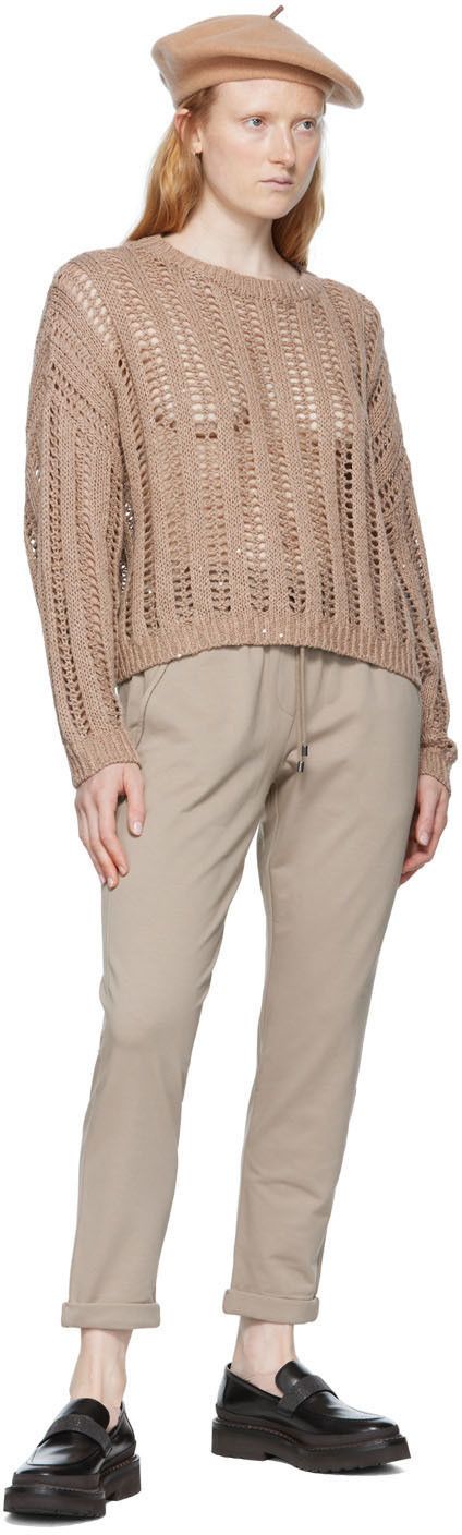Brunello Cucinelli o1y0825 Crewneck Sweater in Light Brown Size XL / US 12-14 / IT 48-50 - 4 Thumbnail