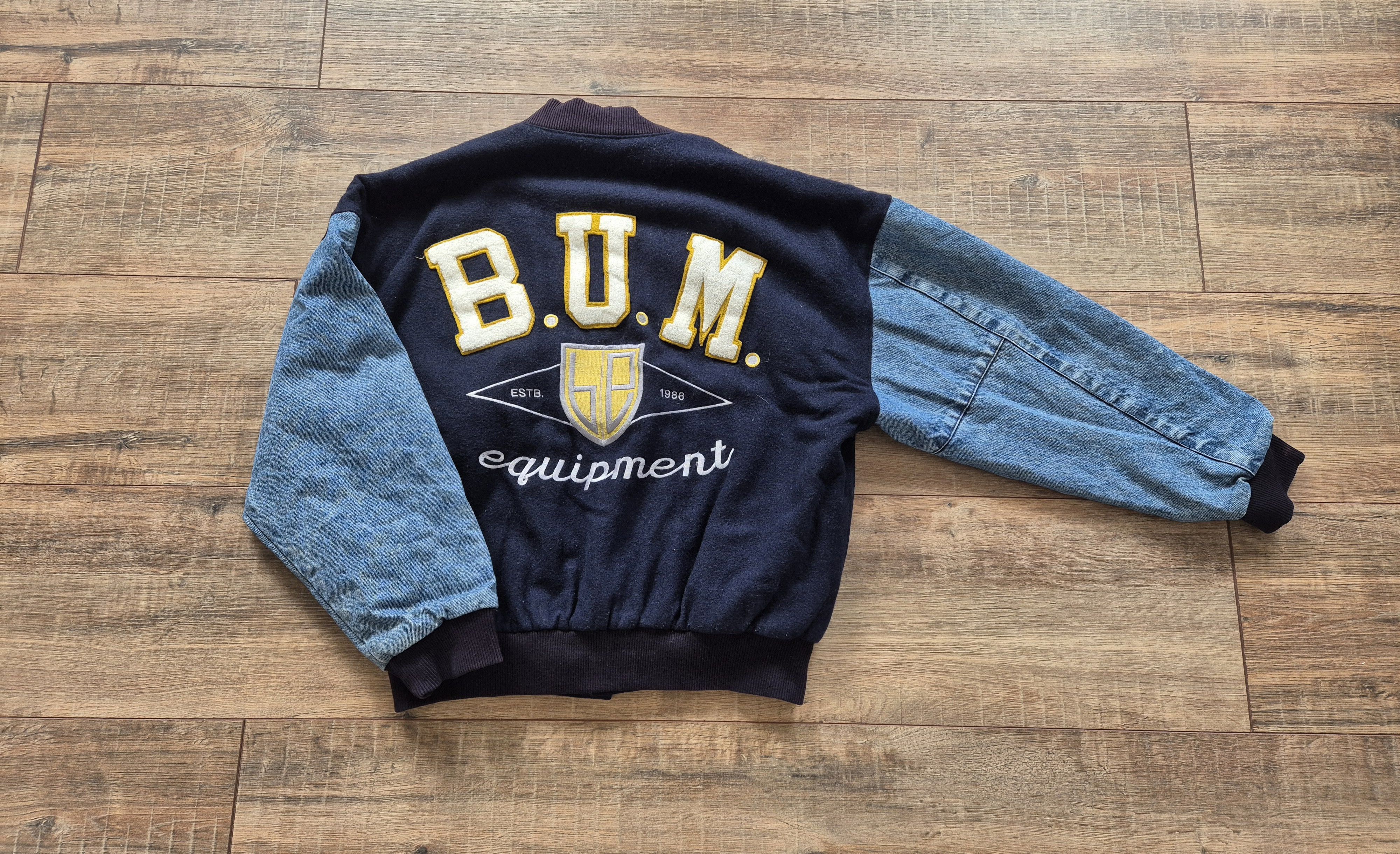 B.U.M Equipment 90' Vintage jacket wol denim jas BUM Size US L / EU 52-54 / 3 - 1 Thumbnail