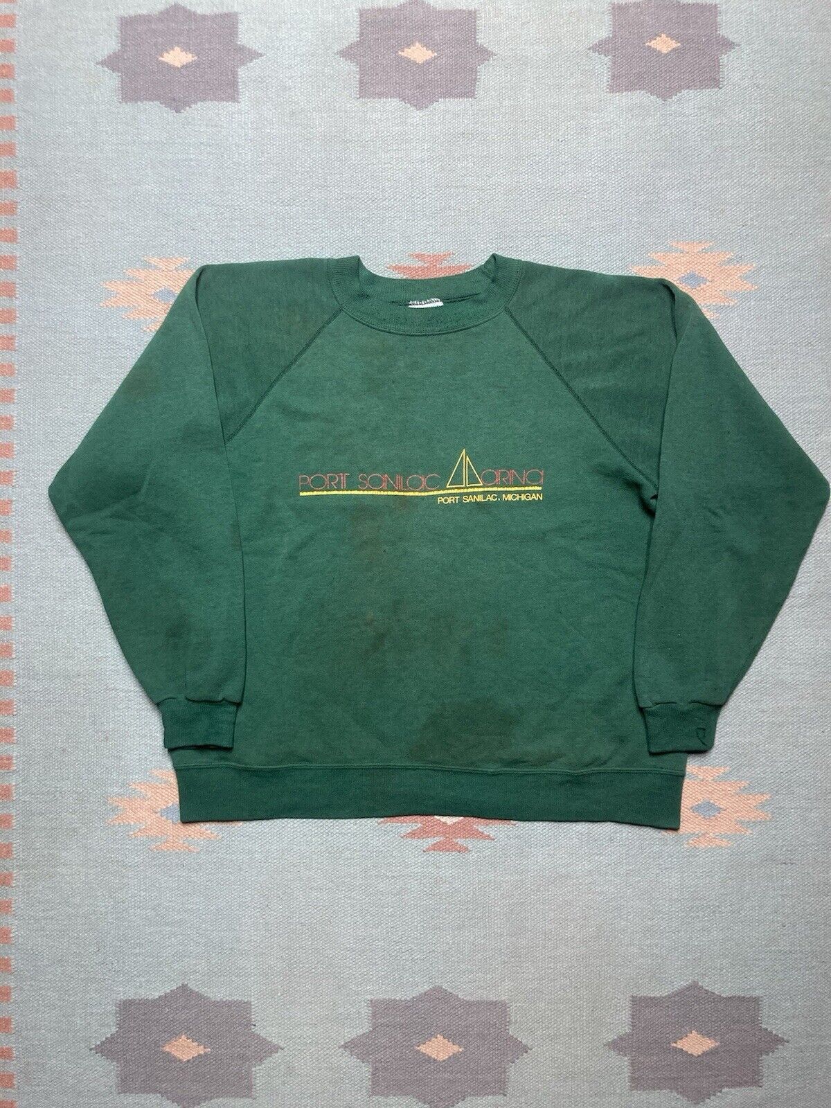 Vintage 80s crewneck sweatshirt port sanilac marina Michigan lake L Size US L / EU 52-54 / 3 - 1 Thumbnail