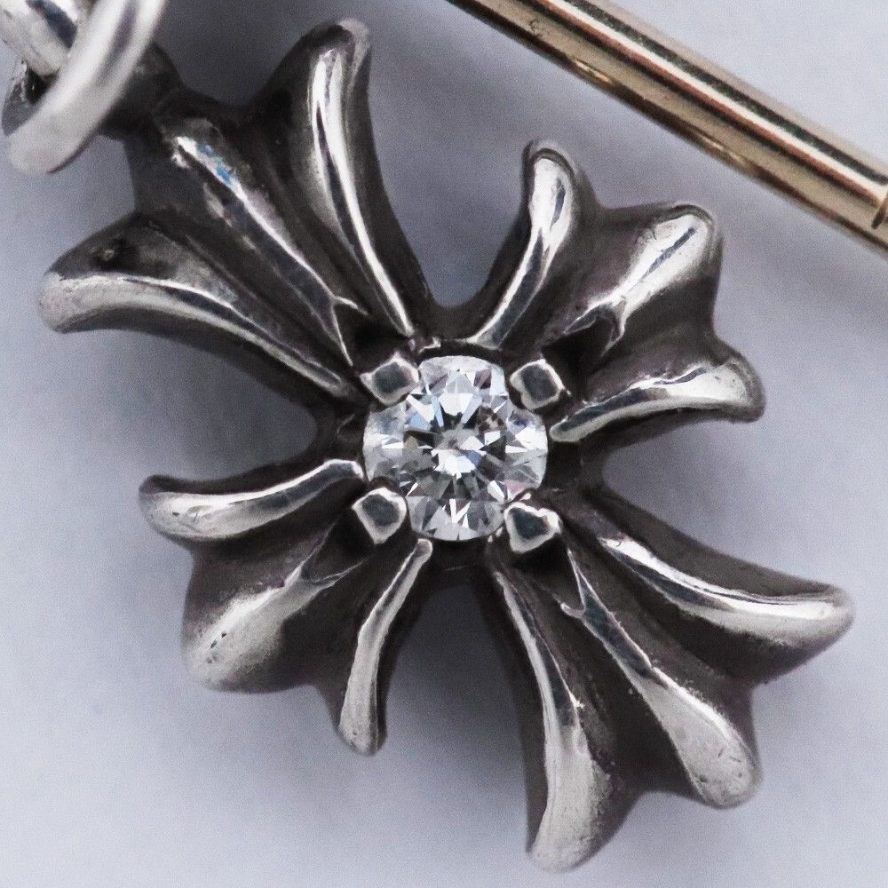 Chrome Hearts Chrome Hearts Diamond Tiny CH Cross Drop Earring Size ONE SIZE - 6 Thumbnail