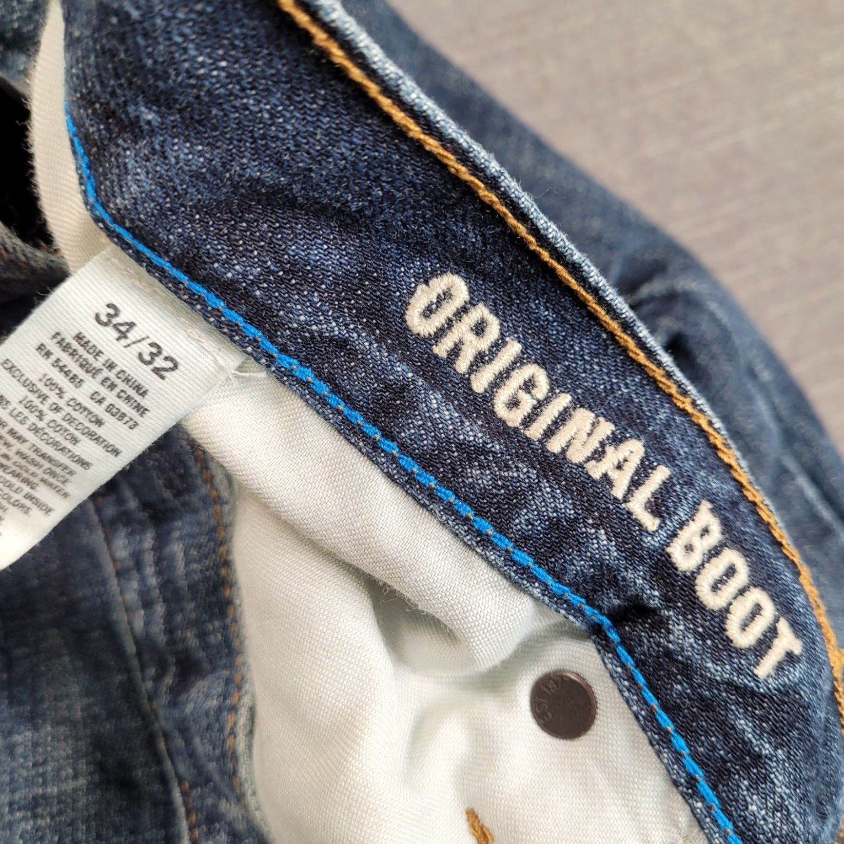 American Eagle Outfitters American Eagle Mens Bootcut Jeans Blue Wash 36x31 Size 34 Inseam 32 Distressed Size US 36 / EU 52 - 3 Thumbnail