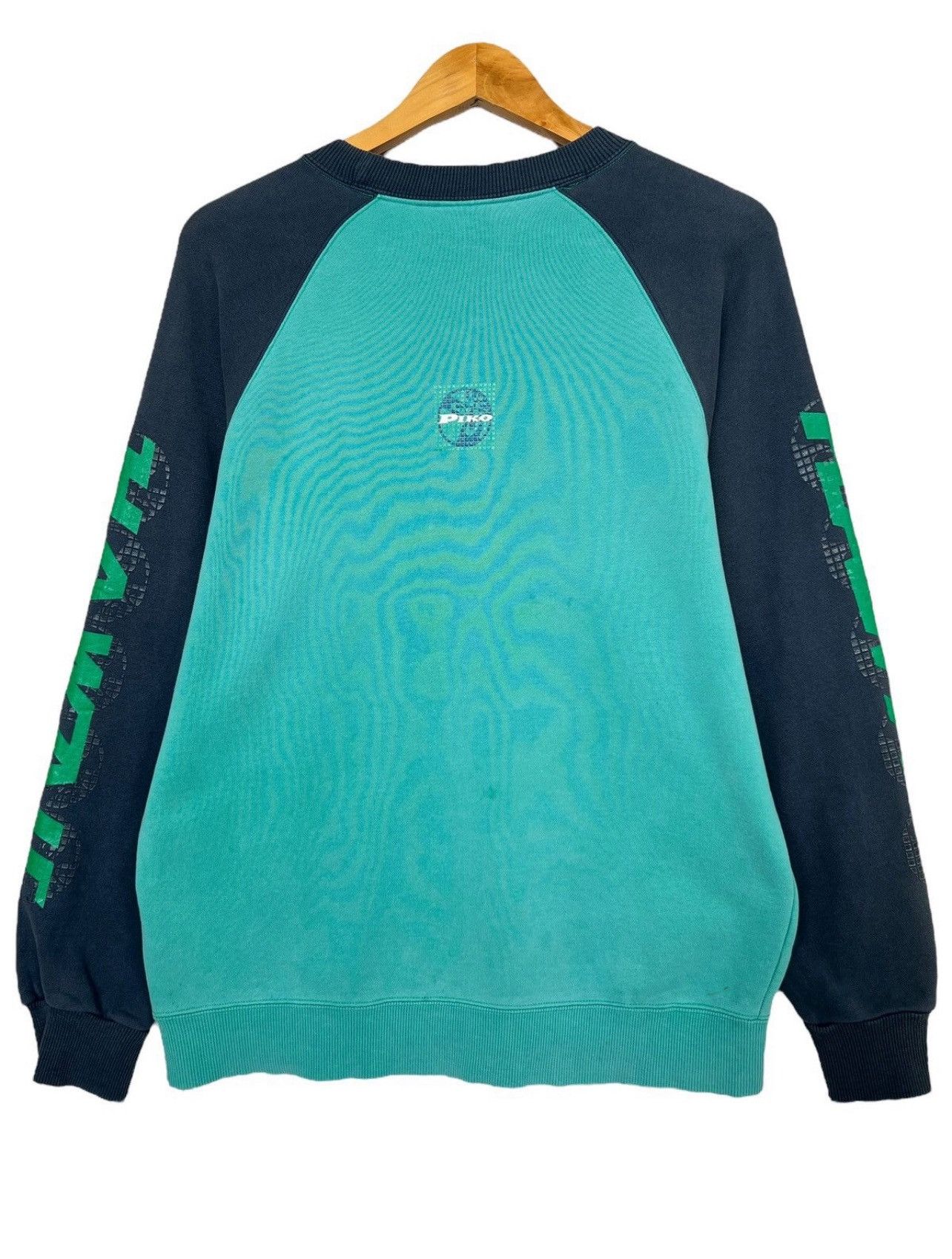 Vintage Vintage 90s Piko Surfboard Green Sweatshirt Medium Size US L / EU 52-54 / 3 - 3 Thumbnail