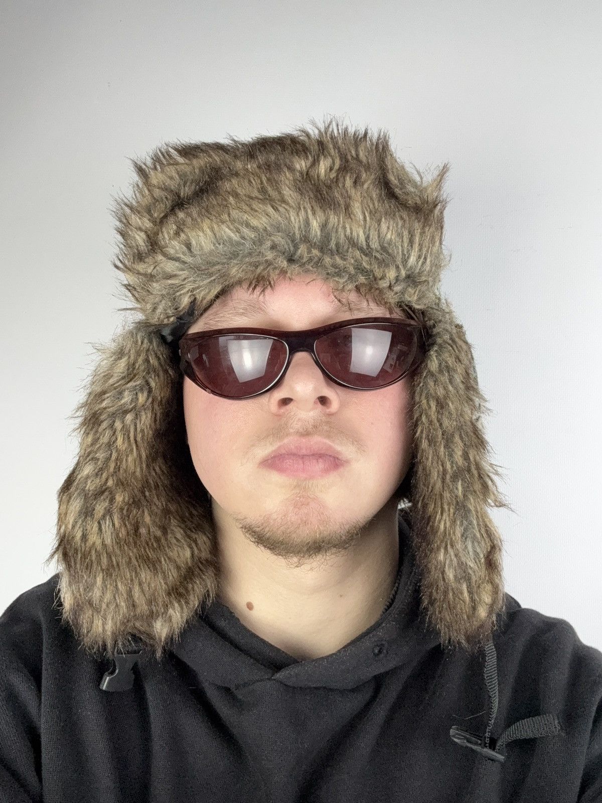 Japanese Brand Faux Fur Mohair Fuzzy Ushanka Trapper Hat Y2K Opium Rare OS Size ONE SIZE - 3 Thumbnail