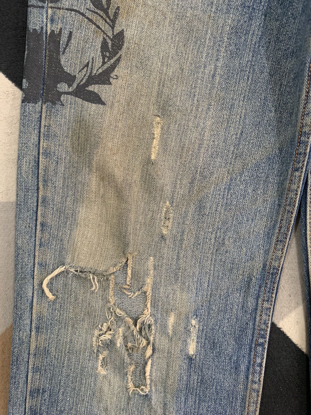 Ed Hardy Vintage Japanese Brand Mud Wash Distressed Grunge Jeans Size US 32 / EU 48 - 8 Thumbnail