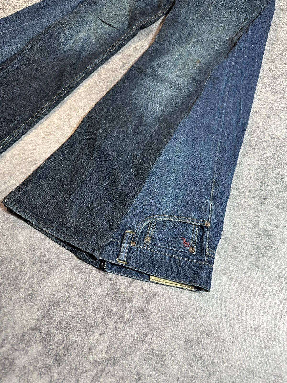 Diesel × Polo Ralph Lauren Y2K Very Baggy Custom Jeans Diesel RL Avant Garde Opium Rare Size US 32 / EU 48 - 2 Thumbnail