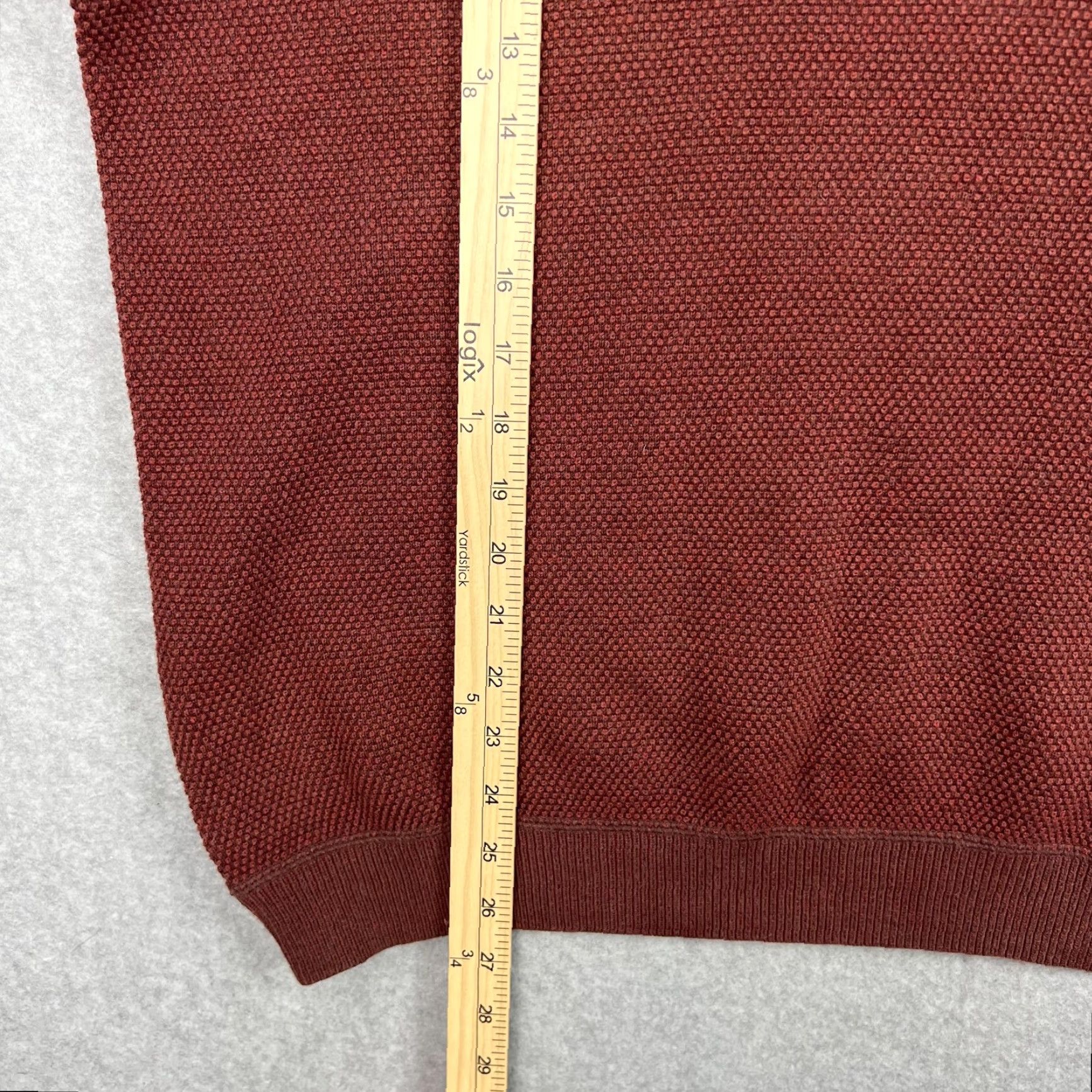 Tommy Bahama Tommy Bahama Sweater Mens Large Rust Red Textured Knit Pullover V-Neck Wool? (Note: "Wool" not in original) Size US L / EU 52-54 / 3 - 3 Thumbnail