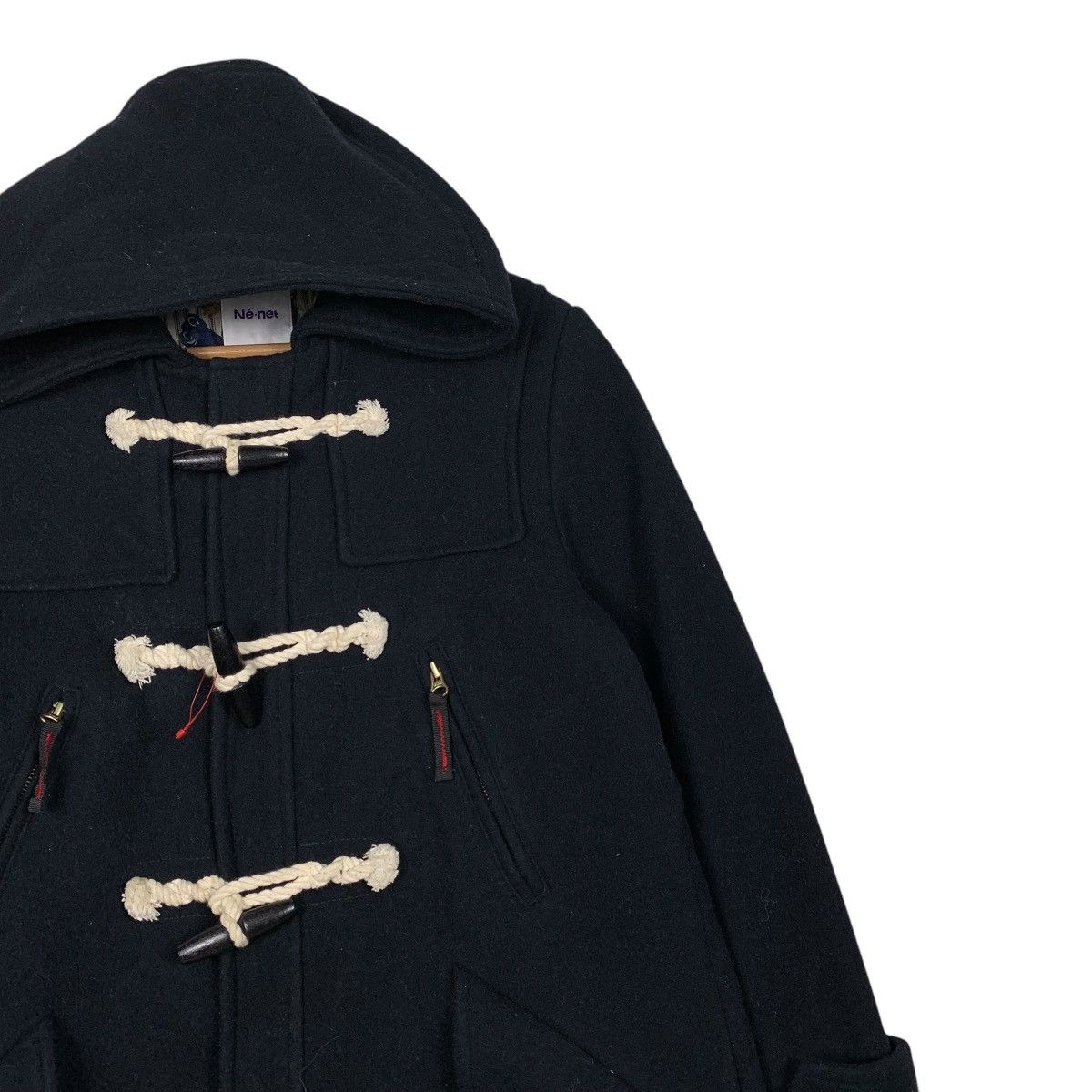 Ne-Net Ne-net Hooded Wool Duffle Coat Size US M / EU 48-50 / 2 - 5 Thumbnail