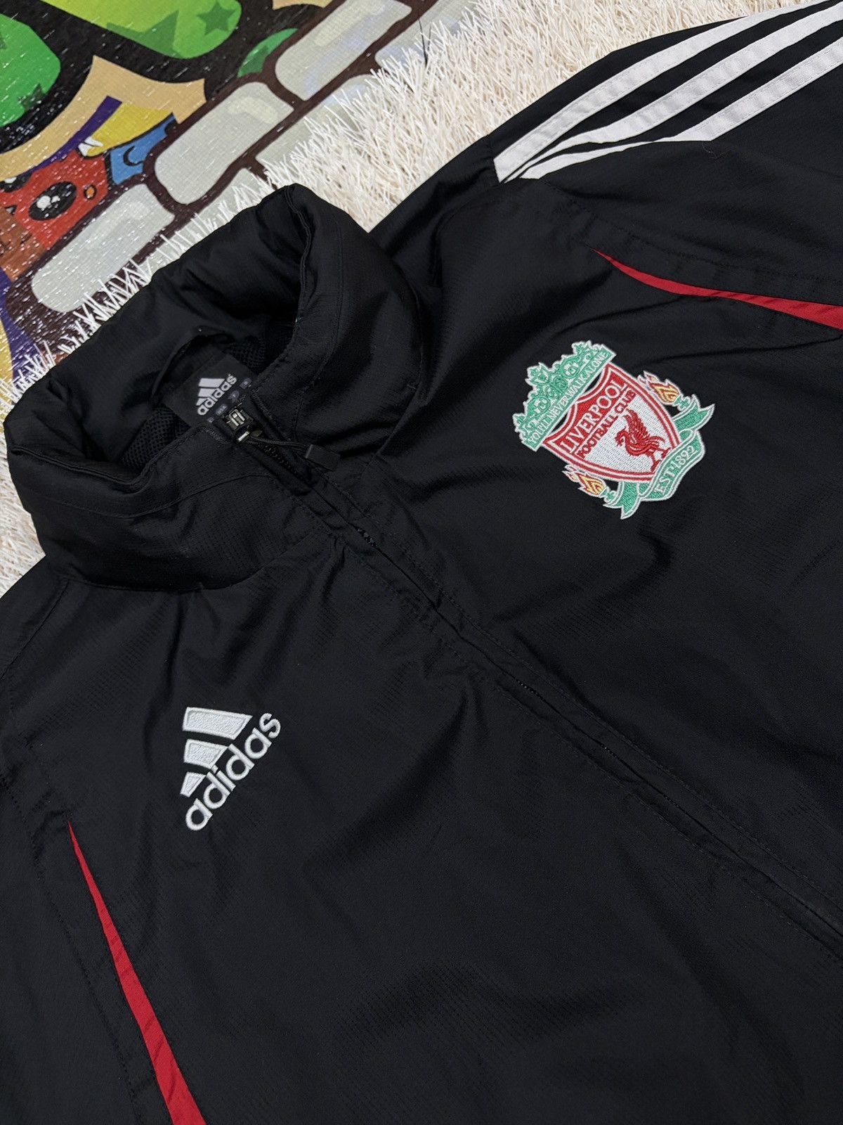Adidas Vintage Adidas Jacket LIVERPOOL FOOTBALL SOCCER TRAINING L Size US L / EU 52-54 / 3 - 4 Thumbnail