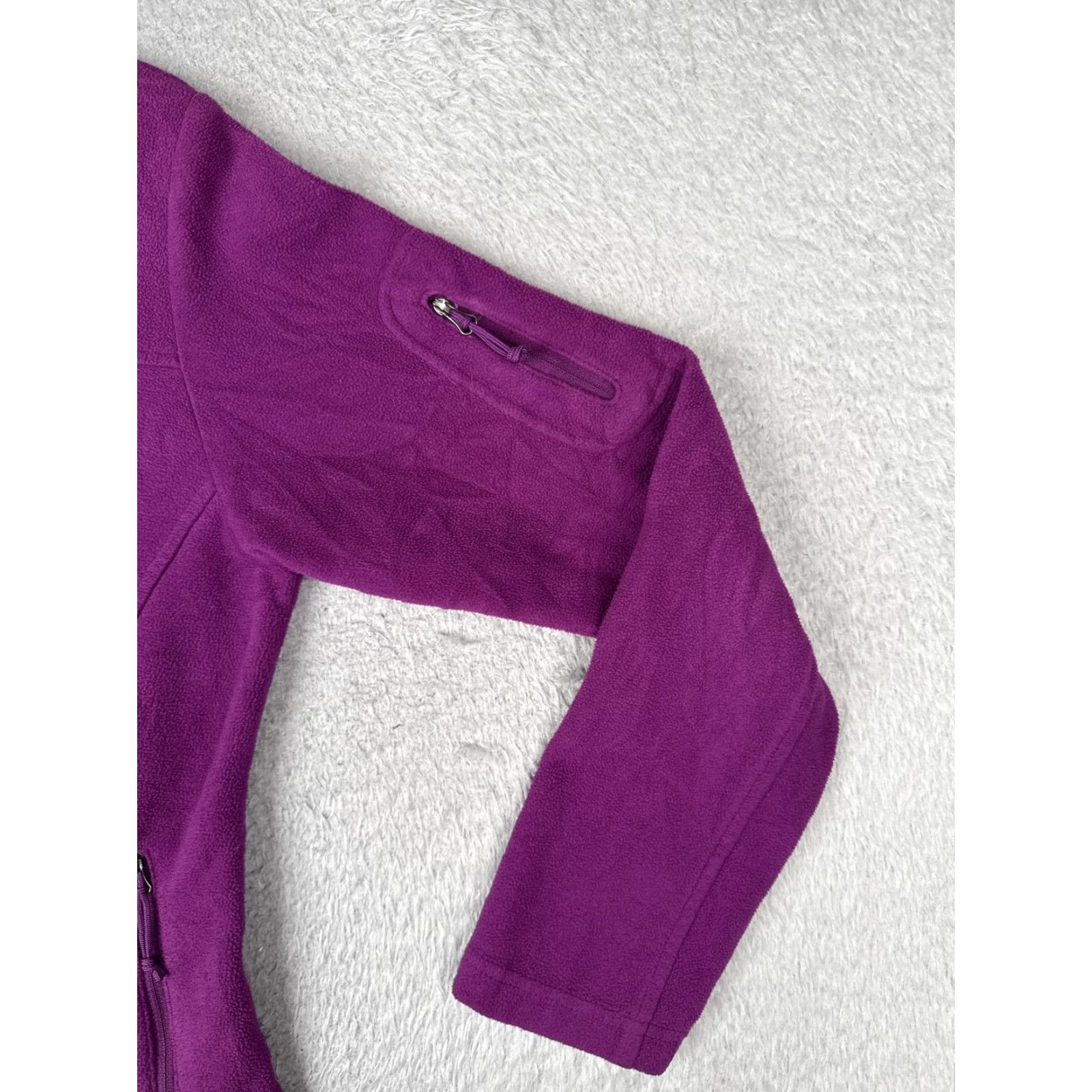 Vintage Columbia Jacket Womens M Purple Fleece Full Zip Pockets Outdoor Warm Hiking Size M / US 6-8 / IT 42-44 - 2 Thumbnail