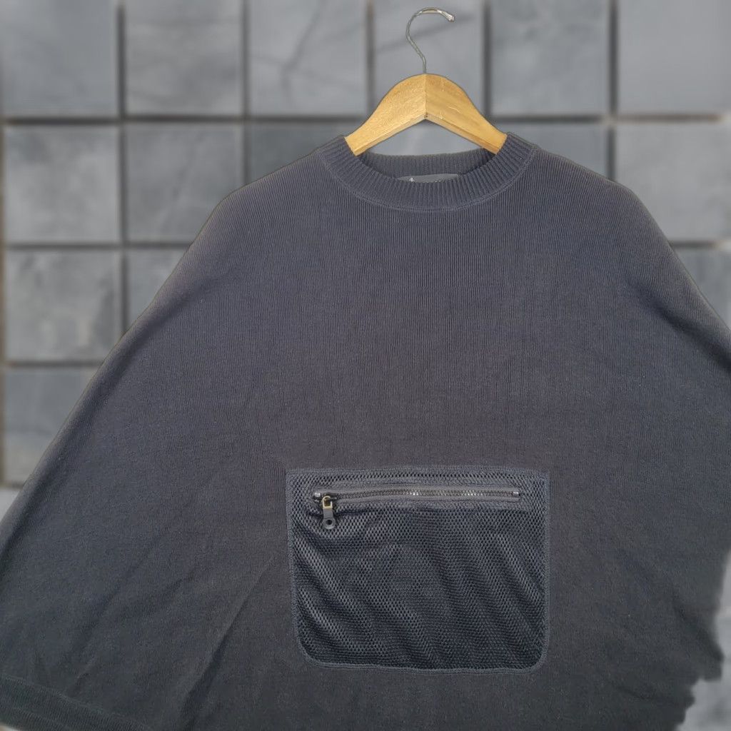Vintage J. Peterman Poncho Shirt Women S Black 100% Cotton Hooded Bohemian Fringe Long Wool Knit Casual Fall Winter Size S / US 4 / IT 40 - 1 Thumbnail