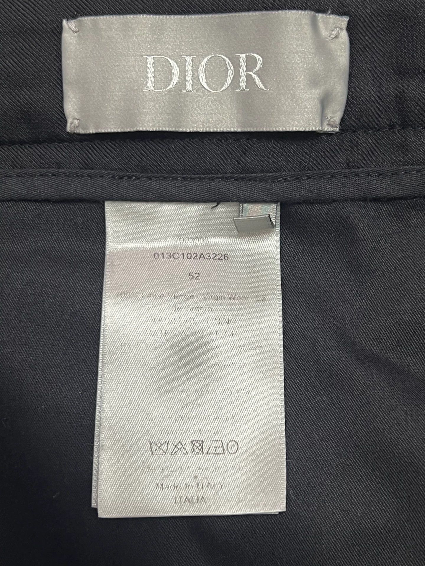 Dior Dior CD Black Wool Men's 52 Normal Fit Trousers Size US 36 / EU 52 - 4 Thumbnail