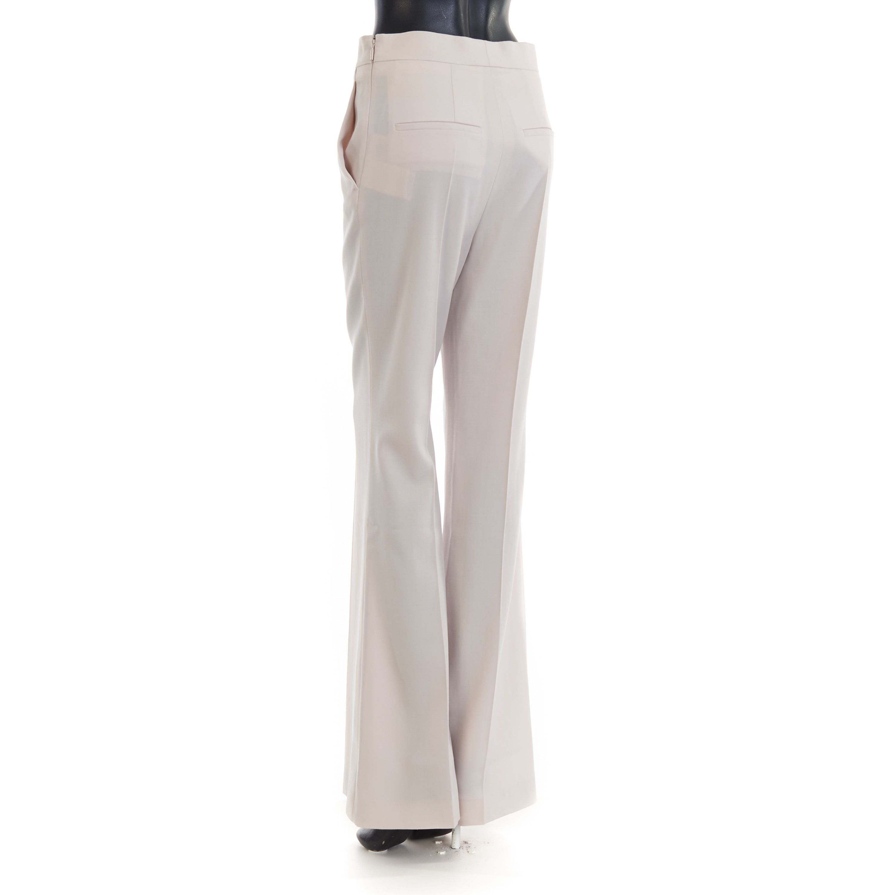 Fendi Beige Satin Trousers - Satin Panel, Asymmetrical Effect Size 28" / US 6 / IT 42 - 4 Thumbnail