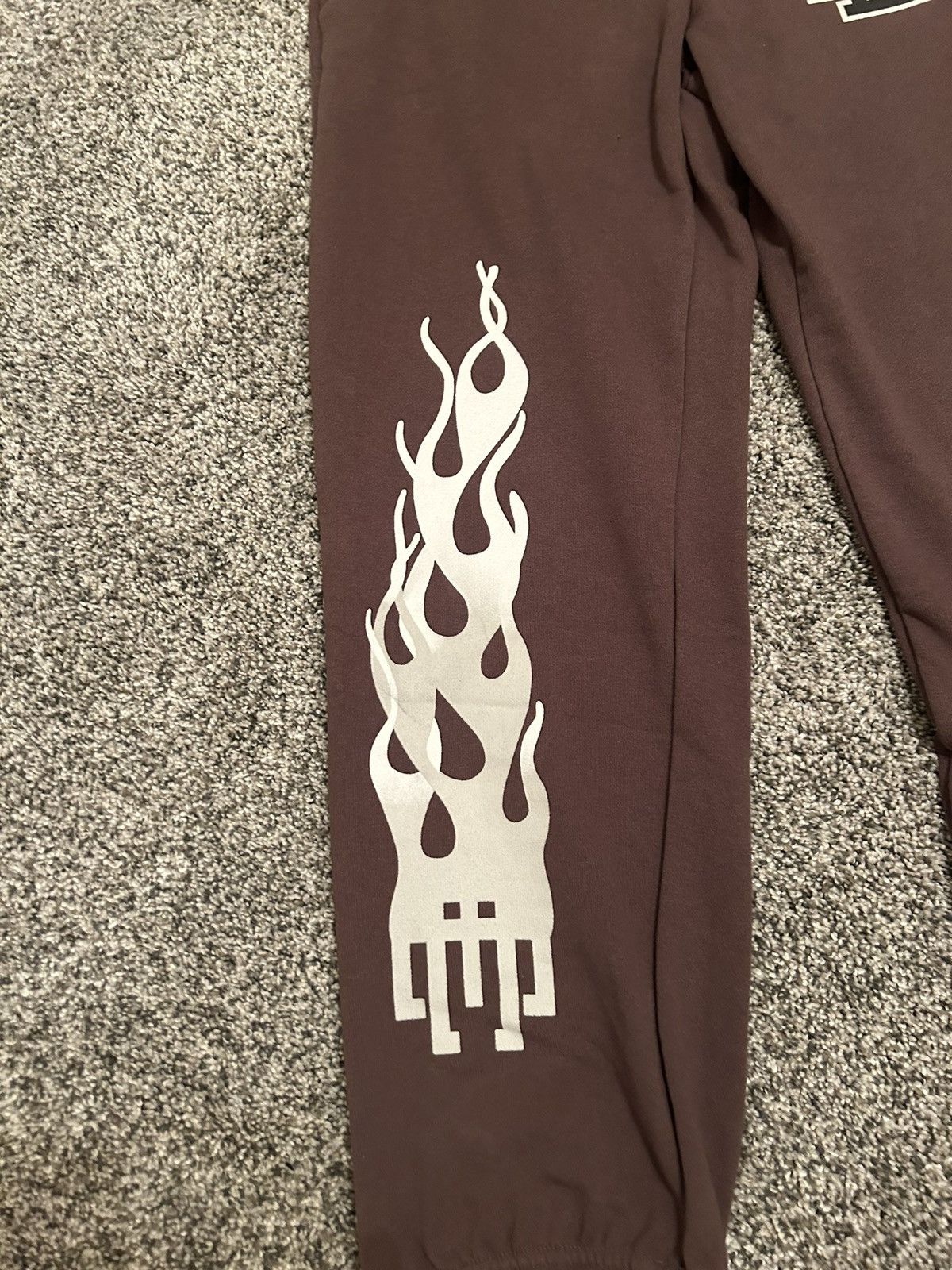 Eric Emanuel Eric Emanuel “Flame Sweatpants” brown large Size US 32 / EU 48 - 2 Thumbnail