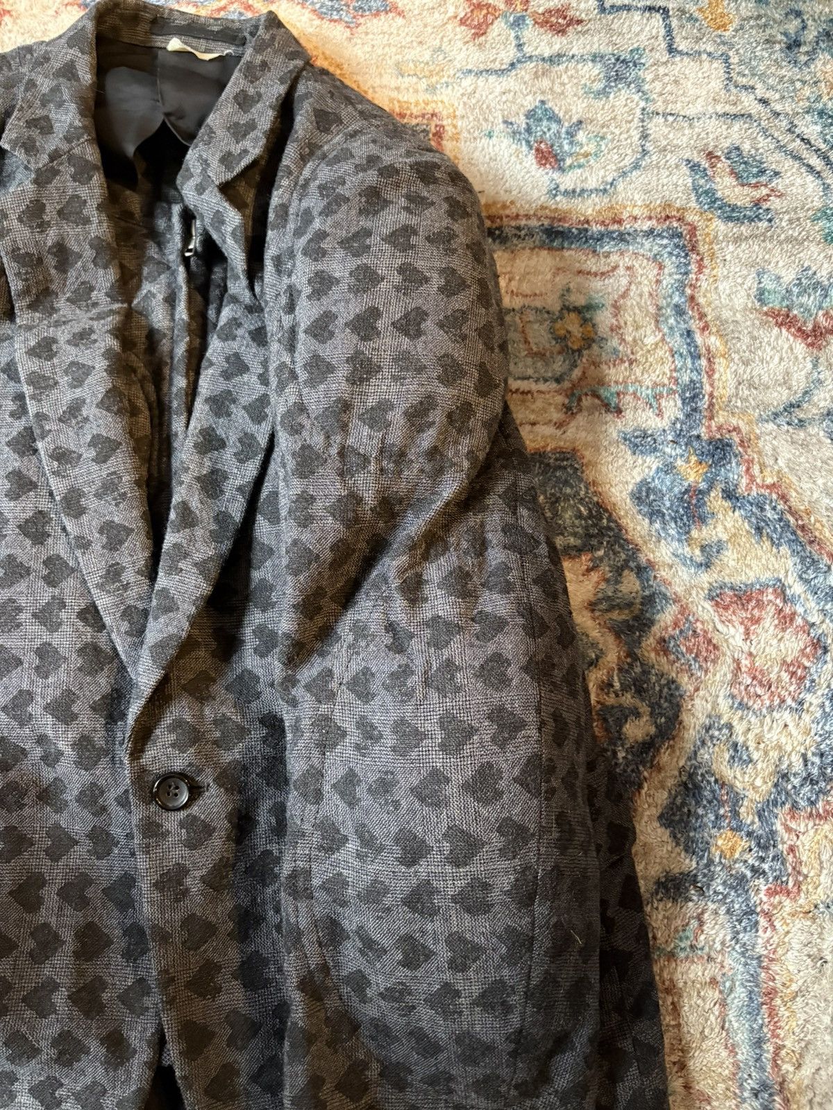 Comme des Garcons Comme Des Garçons Homme Plus Polka Dot Heart Padded Blazer Size 42S - 6 Thumbnail