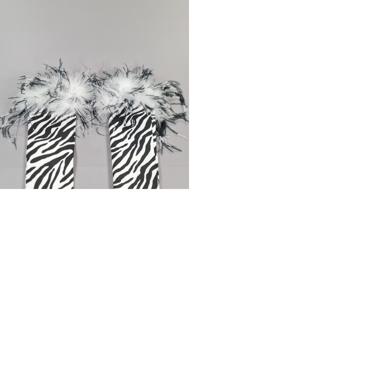 Vintage VINTAGE MISCREANTS Cleo Bodysuit Womens Black White Zebra Print Fur Sleeves Velvet 12 UK Mini Party Womens Size XL / US 12-14 / IT 48-50 - 9 Thumbnail