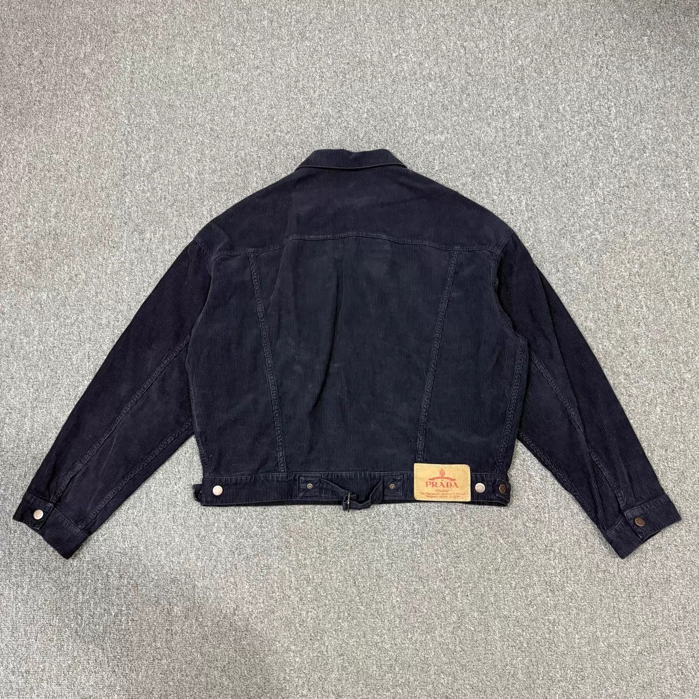 Prada Prada Corduroy Denim Jacket M Triangle Logo Size US M / EU 48-50 / 2 - 2 Thumbnail