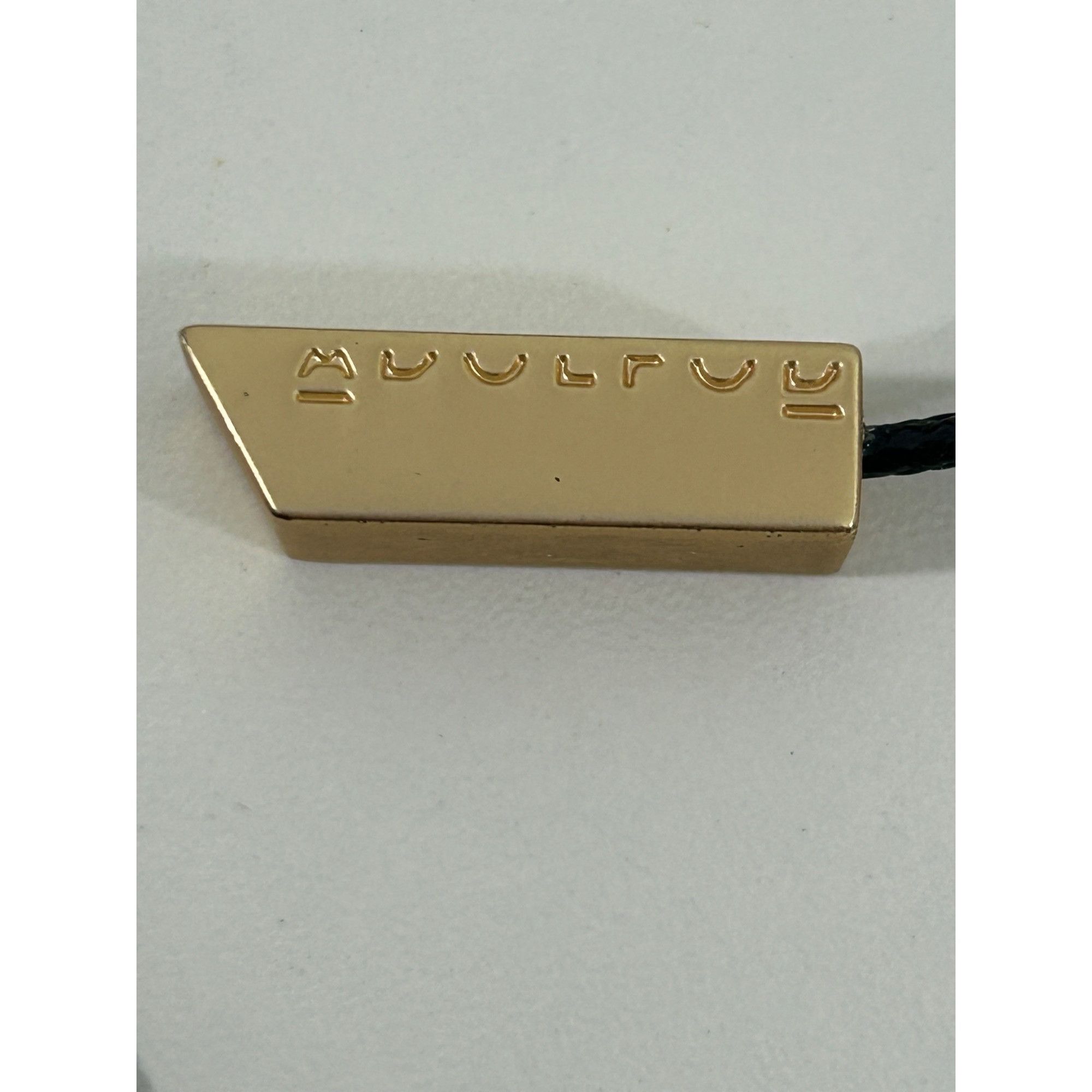 Adolfo Dominguez Adolfo Dominguez Pendant Necklace Gold- toned Black 16”Cord Size ONE SIZE - 13 Thumbnail