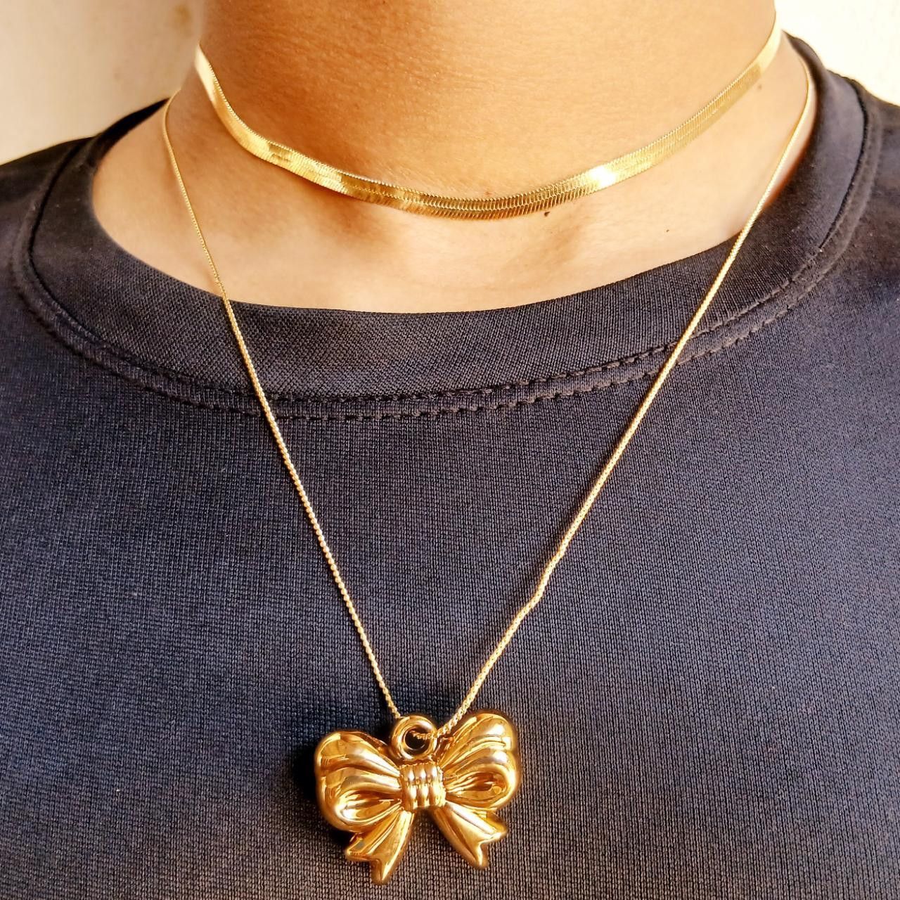Other Retro Double Layer Gold Color Metal Chain Size ONE SIZE - 1 Thumbnail