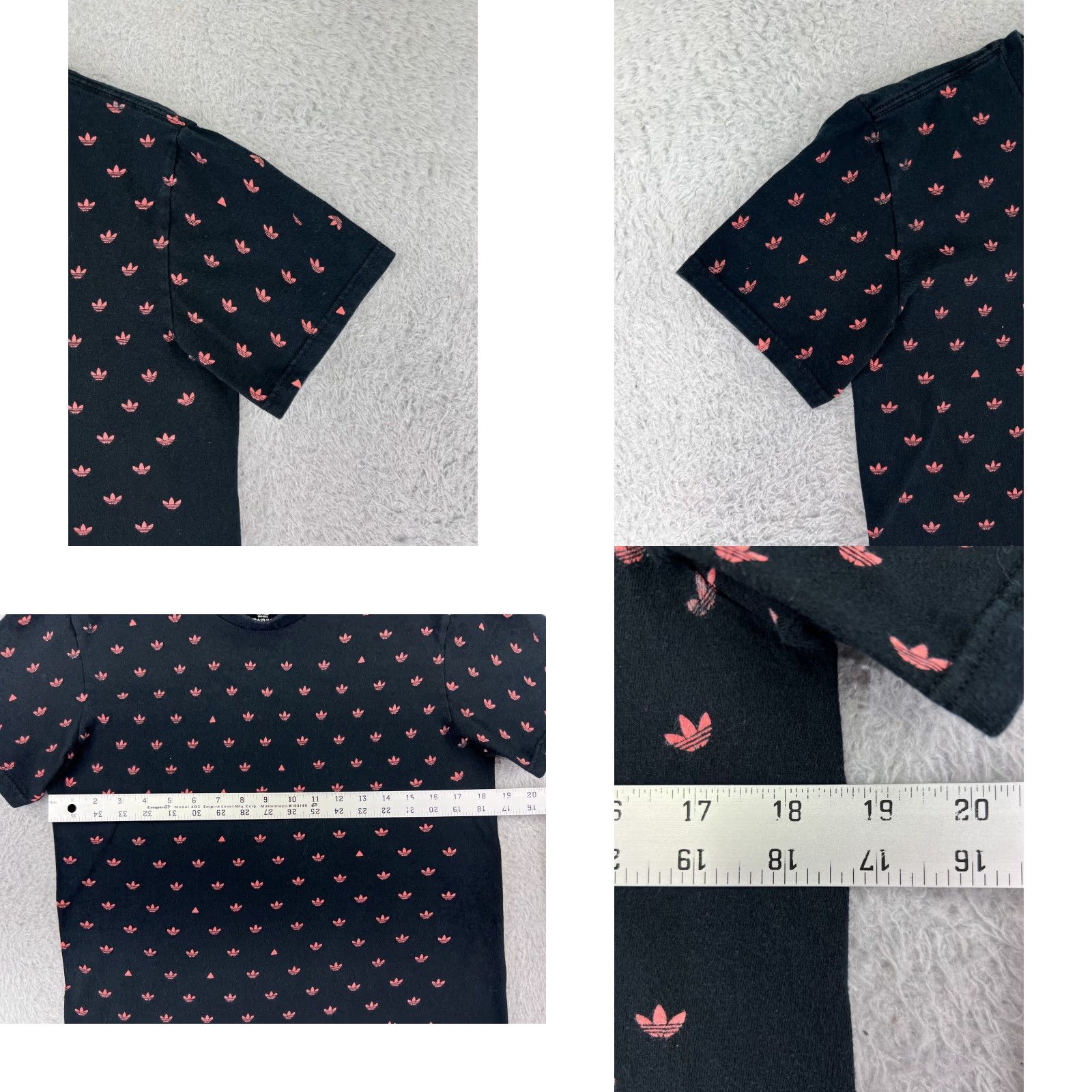 Adidas Adidas Shirt Mens Small Black Trefoil All Over Print Short Sleeve Crew Neck Size US S / EU 44-46 / 1 - 8 Thumbnail