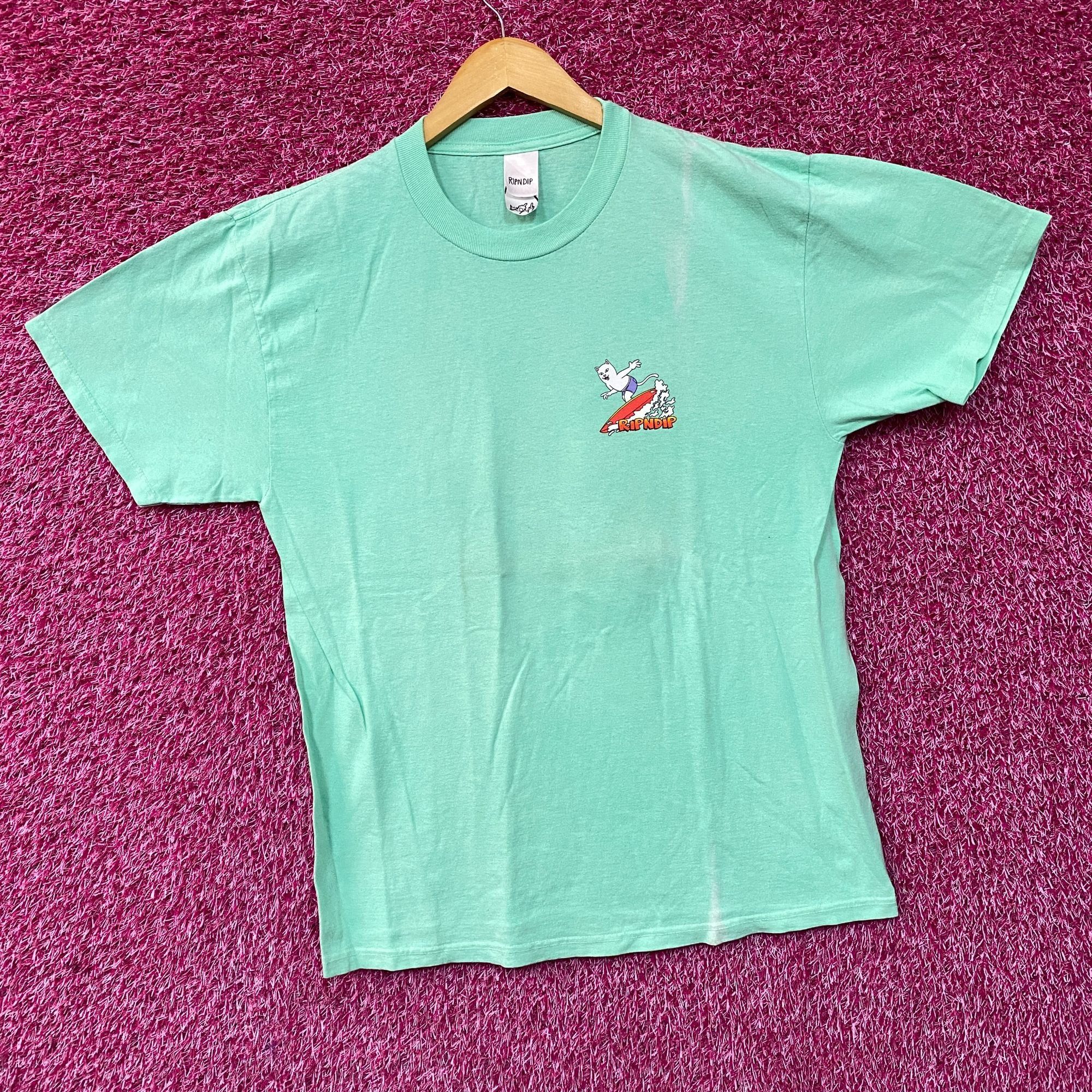 RIPNDIP Ripndip Off My Wave Lord Nermal Turquoise T-Shirt Medium Size US M / EU 48-50 / 2 - 3 Thumbnail