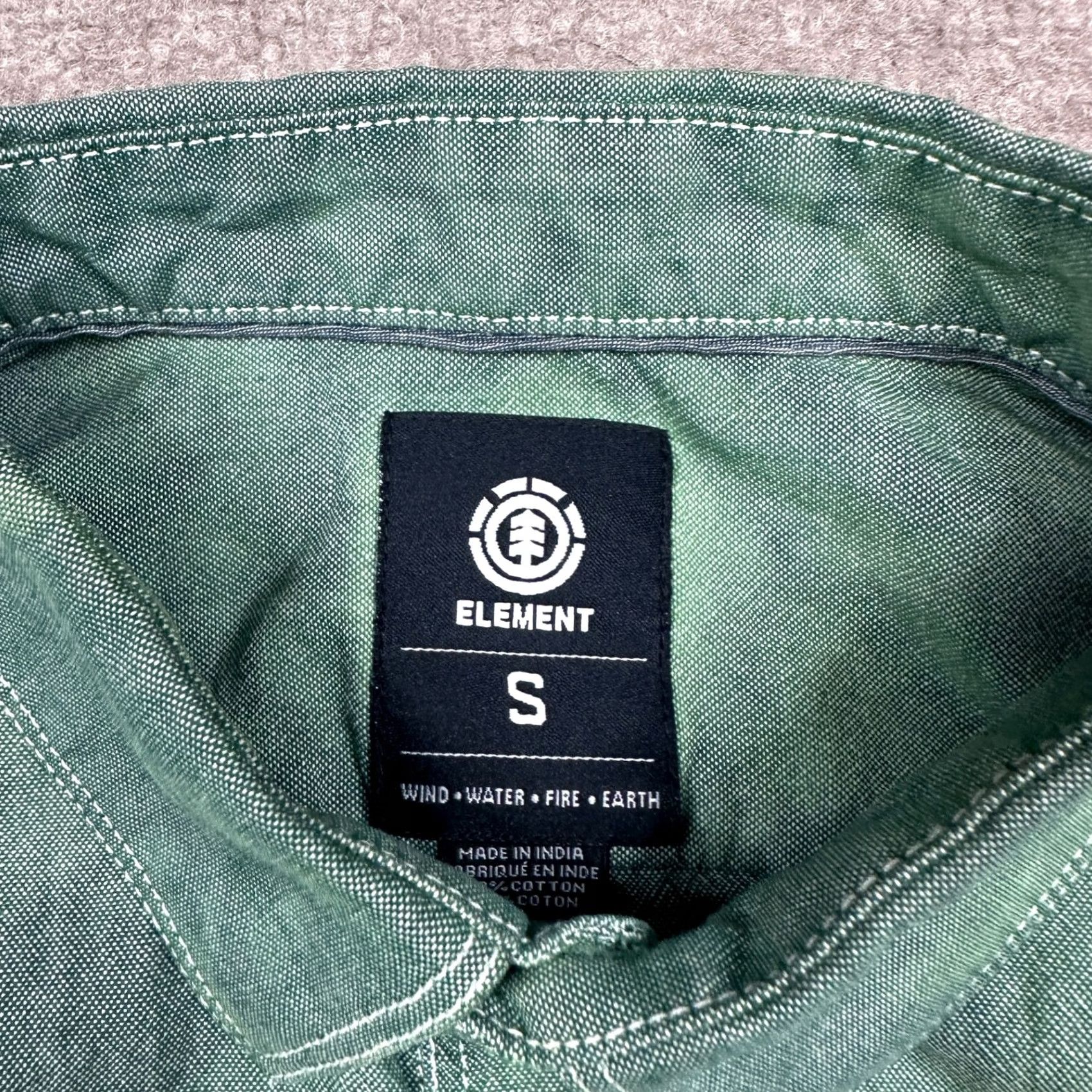 Element Element Shirt Mens S Green Button-Up Casual Shirt Size US S / EU 44-46 / 1 - 5 Thumbnail