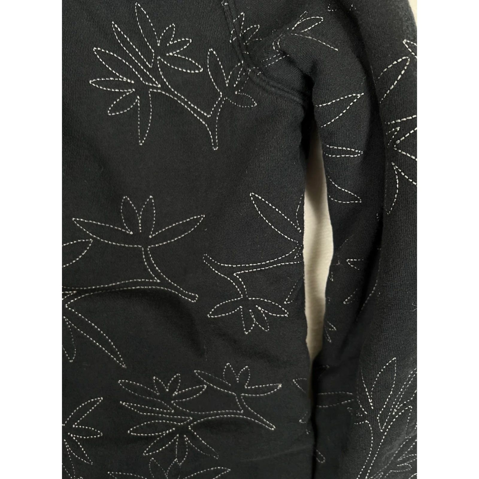 O'Neill VTG O'Neill Hoodie Sweatshirt Women's S Black Floral Full Zip Embroidered Y2K Size S / US 4 / IT 40 - 6 Thumbnail