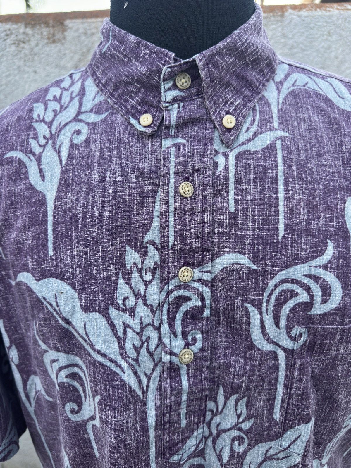 Reyn Spooner PreOwned Reyn Spooner Classic Hawaiian Print Purple Men's XL Size US XL / EU 56 / 4 - 3 Thumbnail