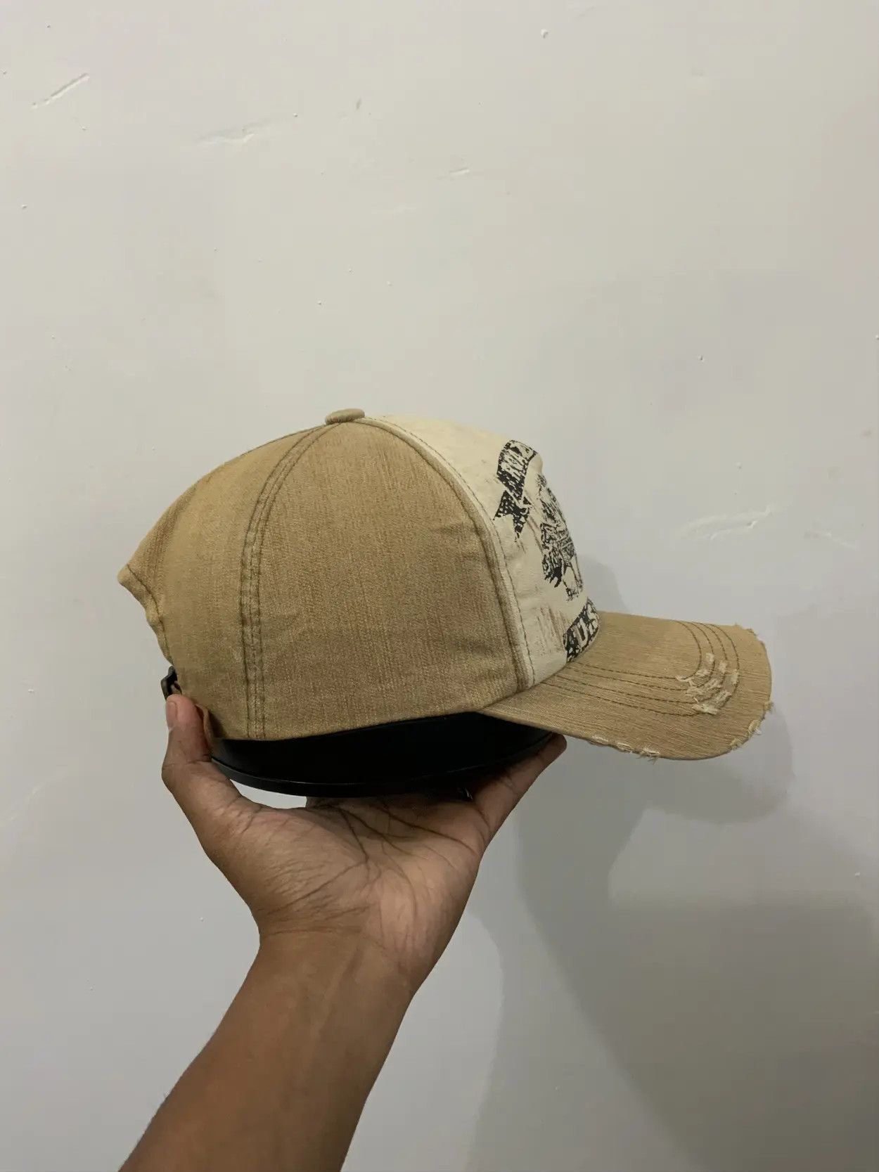 20471120 Road Jean Distressed Western Trucker Hat Size ONE SIZE - 4 Thumbnail