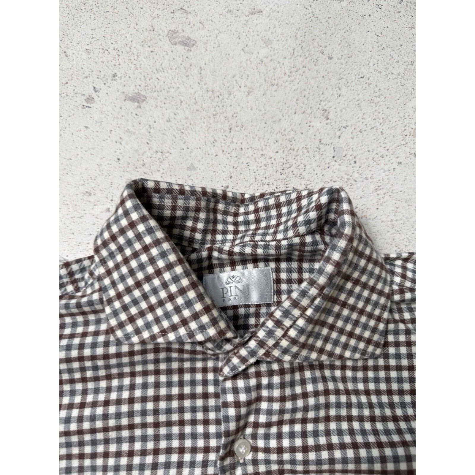 Designer Pina Parma Grandi & Rubinelli Check Shirt Size 41/16 Size US L / EU 52-54 / 3 - 14 Thumbnail