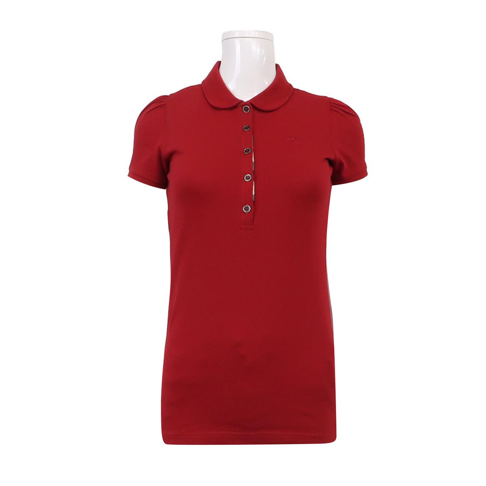 Burberry Burberry Brit Red Cotton Polo Shirt 0079 Size US XS / EU 42 / 0 - 1 Thumbnail