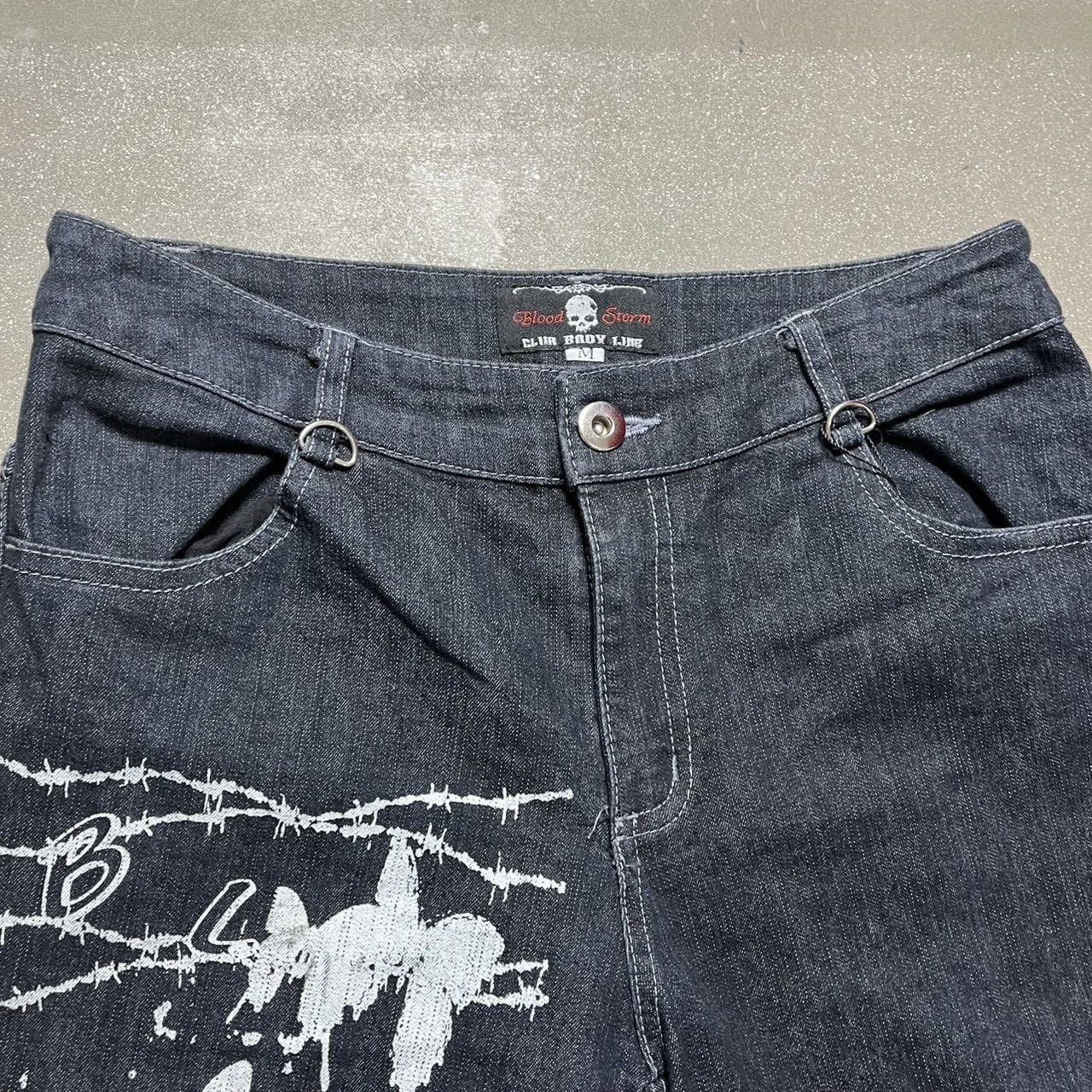 If Six Was Nine × Le Grande Bleu (L.G.B.) Blood Storm Strap Adjustable & Zip-off Denim Size US 30 / EU 46 - 7 Thumbnail