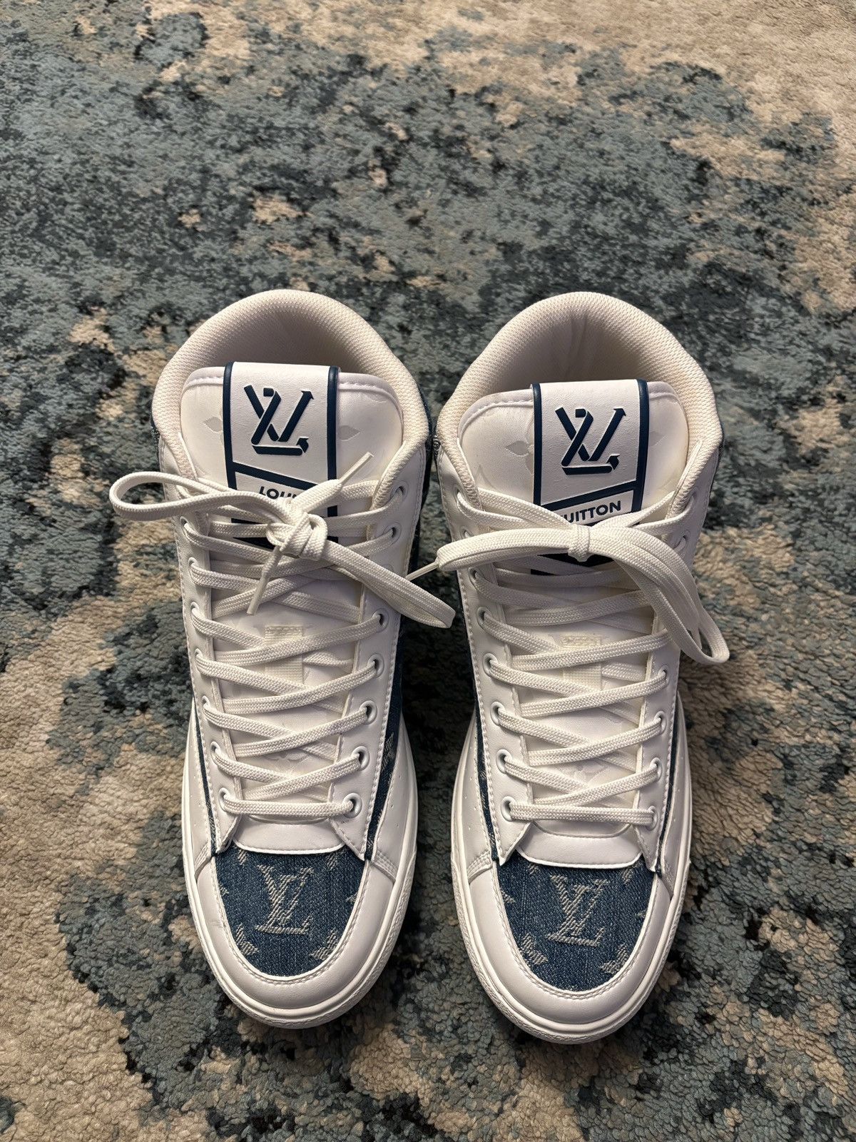 Louis Vuitton Louis Vuitton Denim Monogram Charlie Sneakers 6LV/7US Size US 7 / EU 40 - 3 Thumbnail