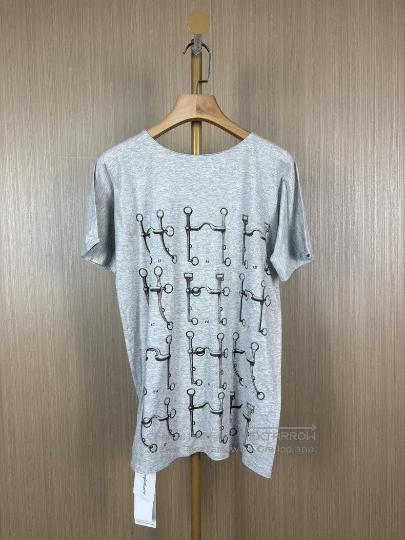 Hermes Hermes Gray Printed Letter H Short Sleeve Size XXS / US 00 / IT 34 - 2 Thumbnail