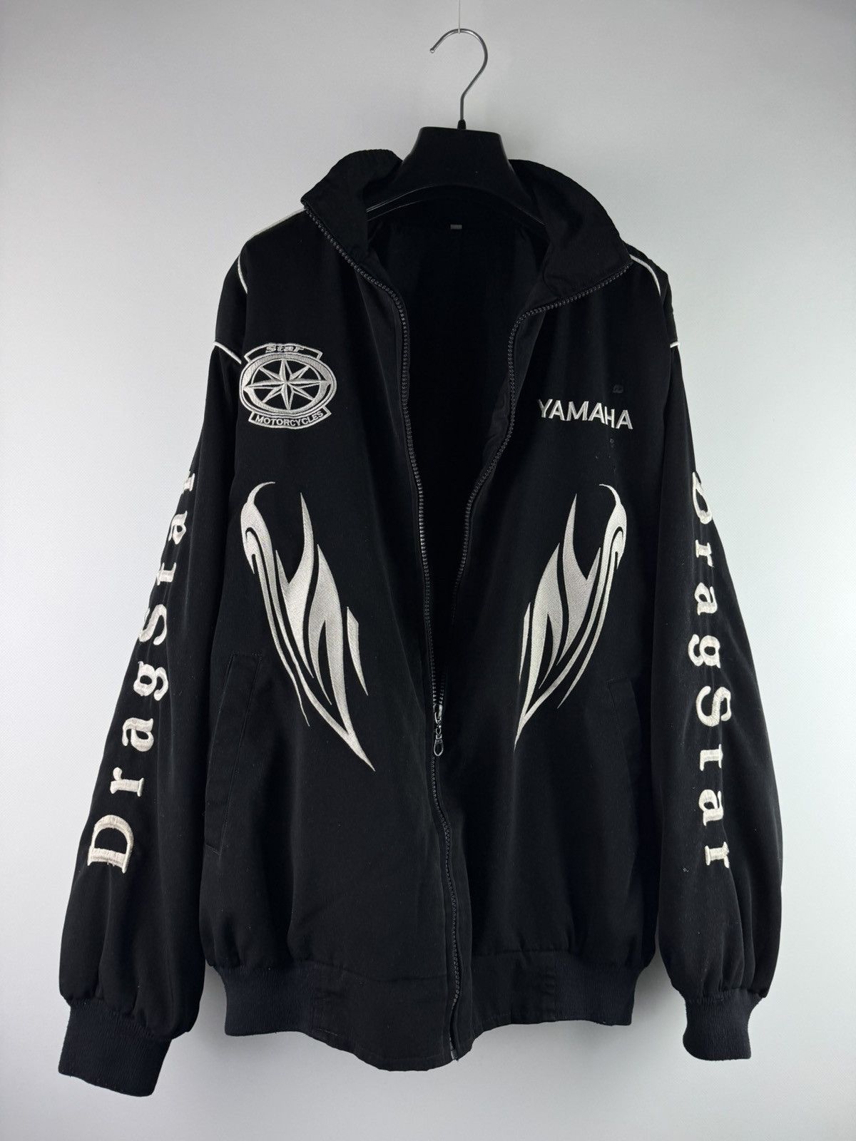 Yamaha Vintage 90s Yamaha Dragstar Motorcycle Team Jacket Black Size US XL / EU 56 / 4 - 2 Thumbnail