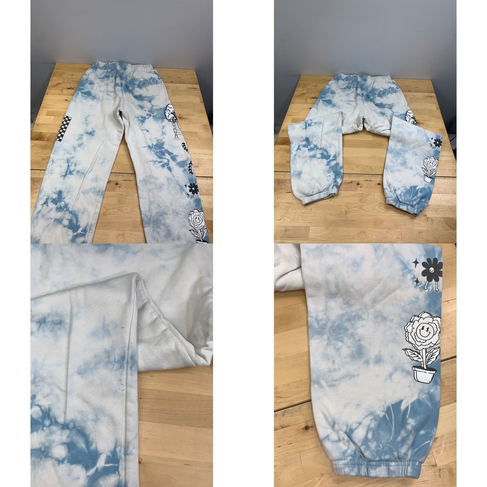 Vintage A Lab Sweatpants Women S Blue Tie Dye Size 28" / US 6 / IT 42 - 9 Thumbnail