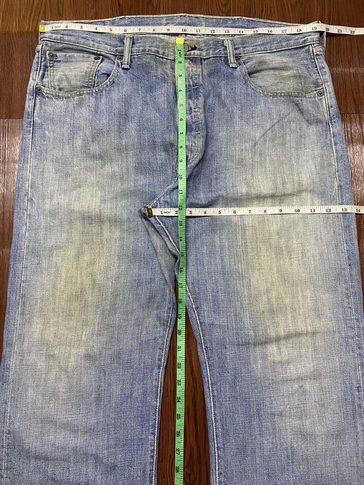 Levi's Vintage Levis501 Blue Faded Wash Baggy Style Jeans Size US 38 / EU 54 - 16 Thumbnail