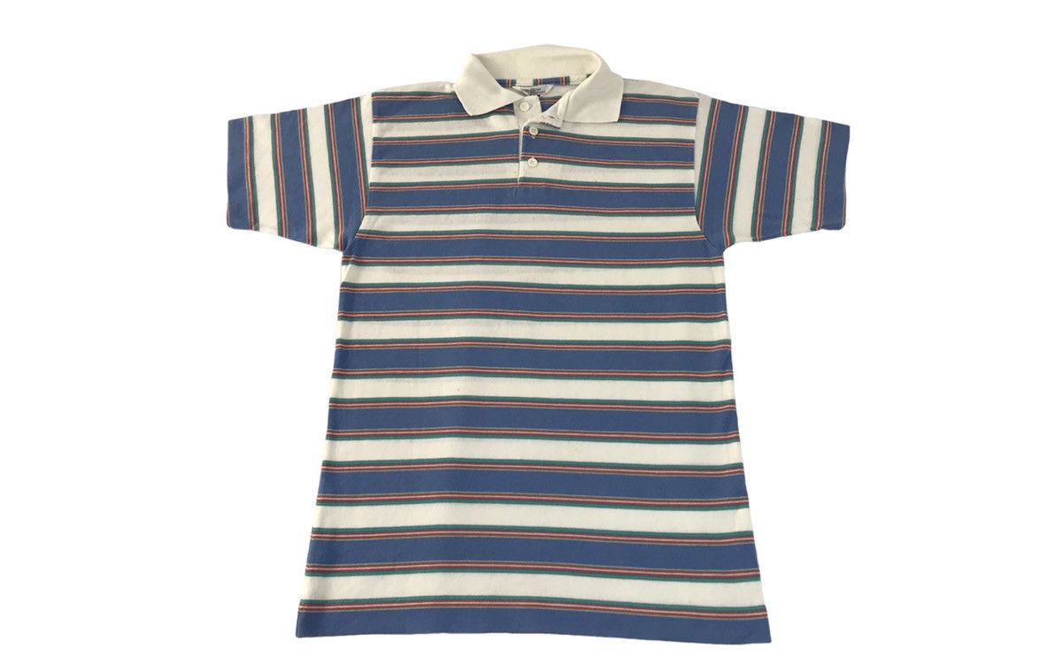 Van Jac Striped Block Polo Tee T-shirt Unisex Wear