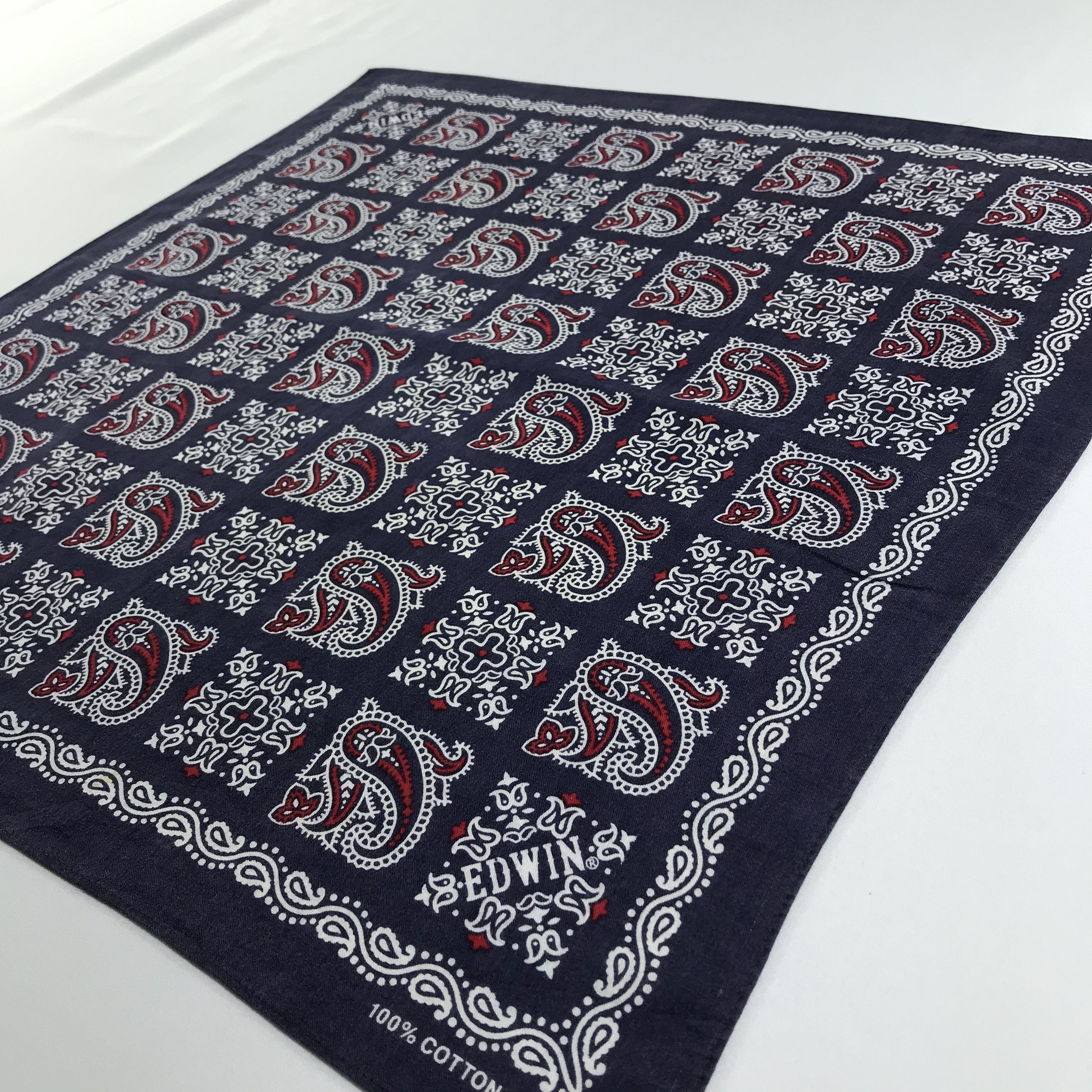 Edwin Edwin Paisley Handkerchief Neckerchief Bandana H1251 Size ONE SIZE - 4 Thumbnail