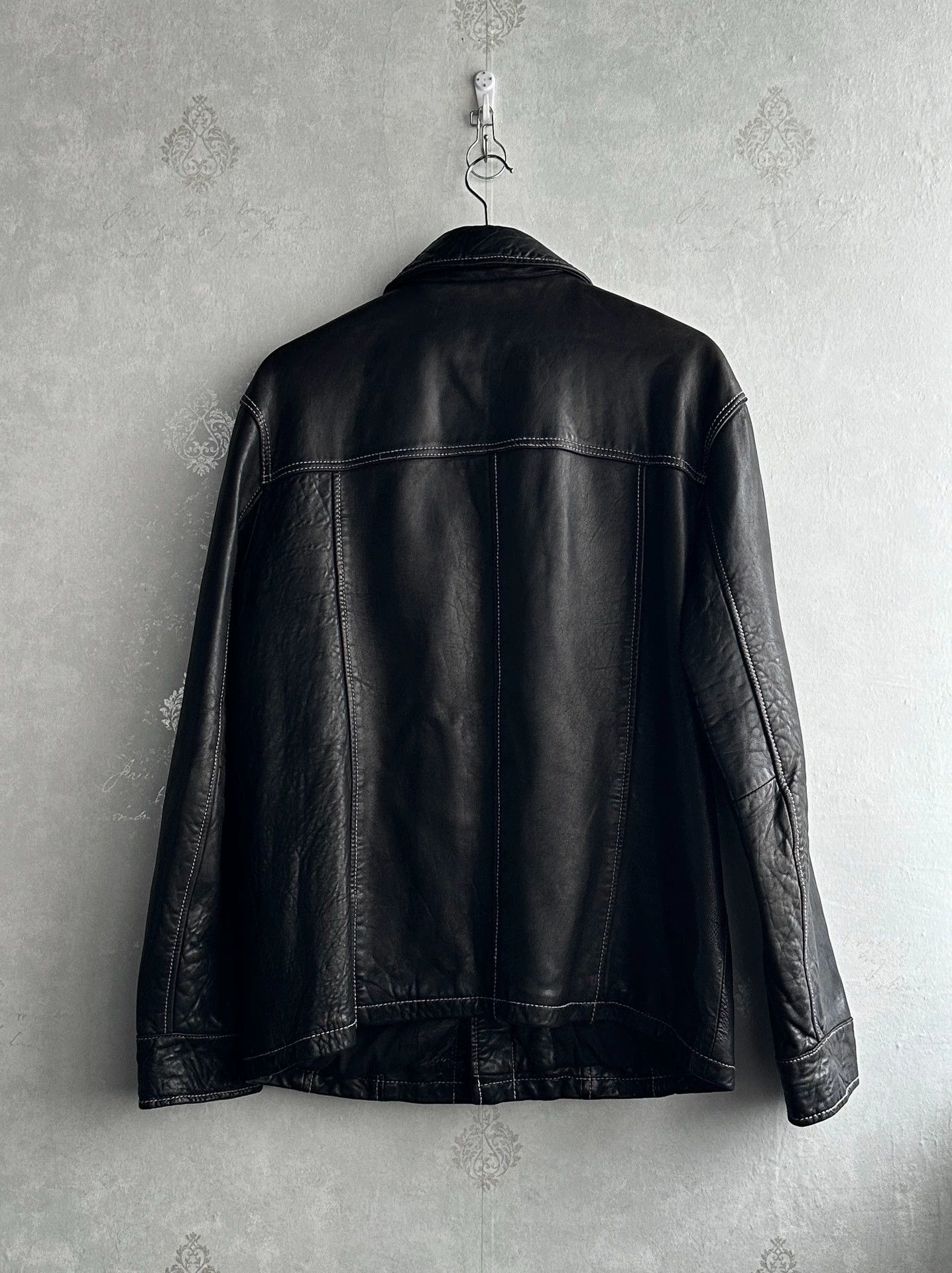 Jean Paul Gaultier Jean Paul Gaultier Four-Pocket Topstitched Sheepskin Jacket Size US L / EU 52-54 / 3 - 2 Thumbnail
