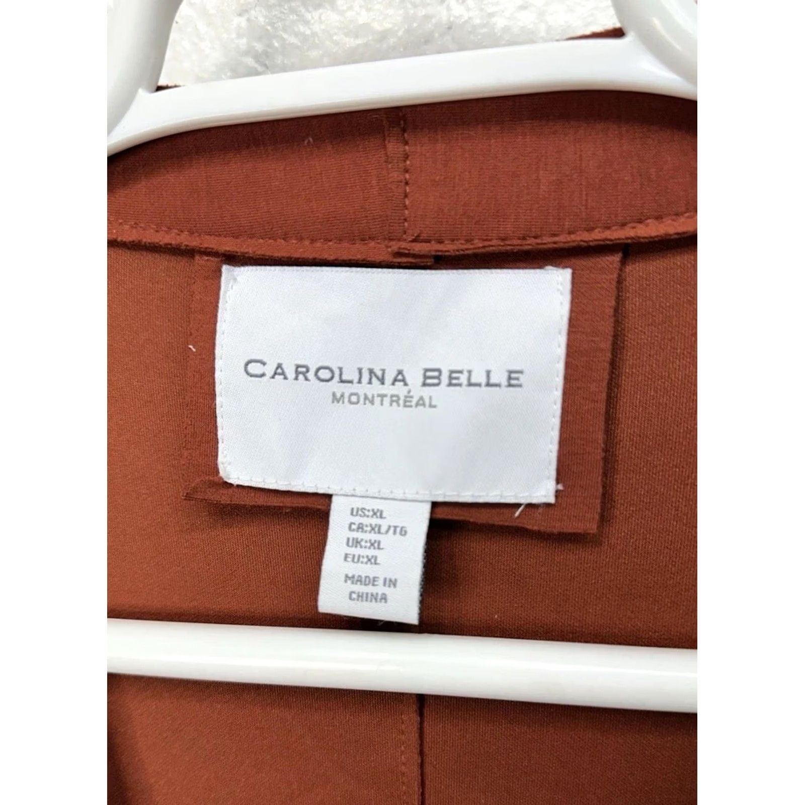 Vintage Carolina Belle Montreal Long Open Front Duster Cardigan Jacket Womens XL Red Sweater Open Belle Size XL / US 12-14 / IT 48-50 - 2 Thumbnail