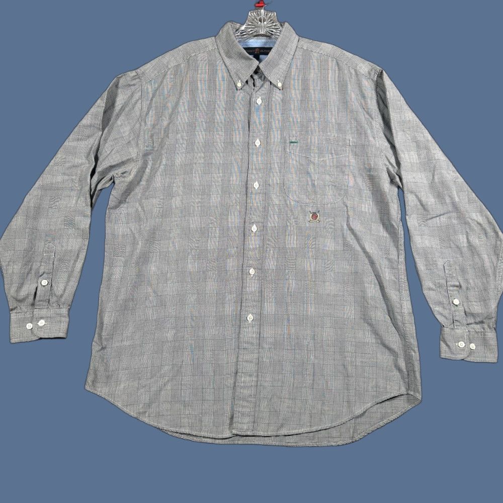 Tommy Hilfiger Tommy Hilfiger Golf Plaid Mens Button Down Long Sleeve Shirt Large Cotton Size US L / EU 52-54 / 3 - 1 Thumbnail